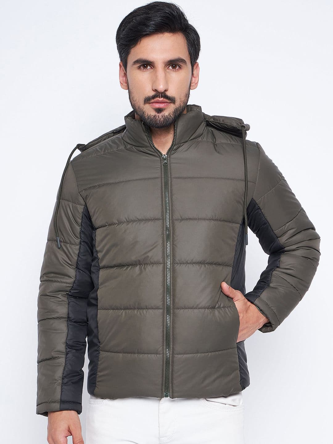 VERO AMORE Men Colourblocked Hooded Puffer Jacket - view 1