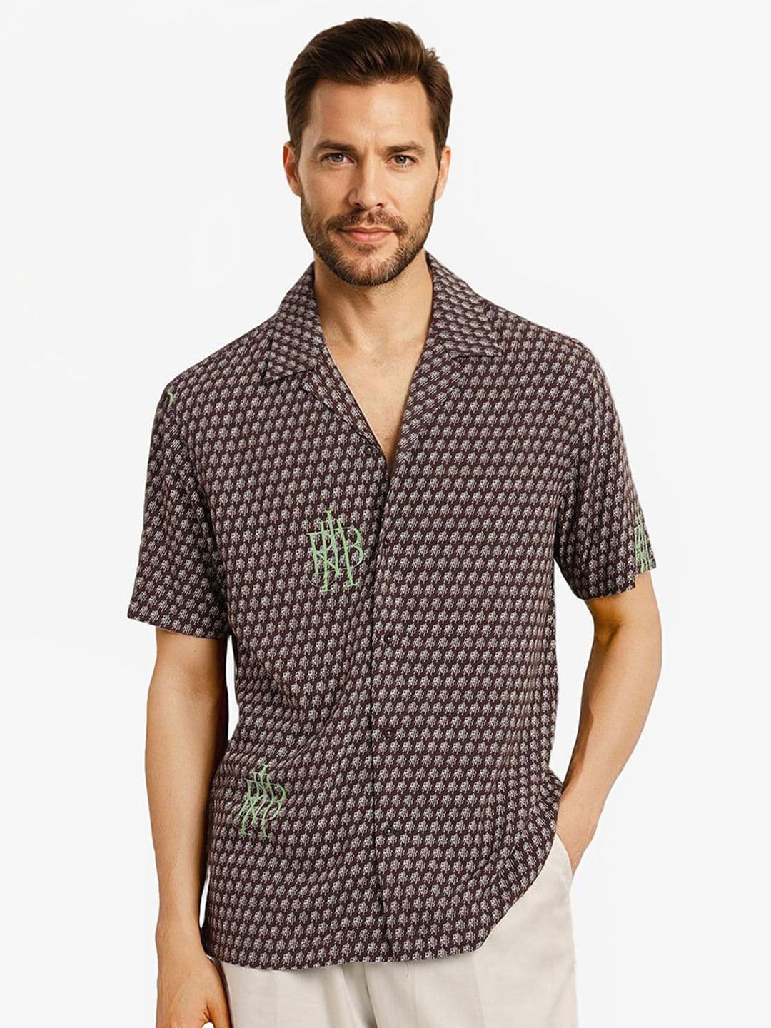 RARE RABBIT Men Comfort Geometric Printed Boxy Casual Shirt - view 1