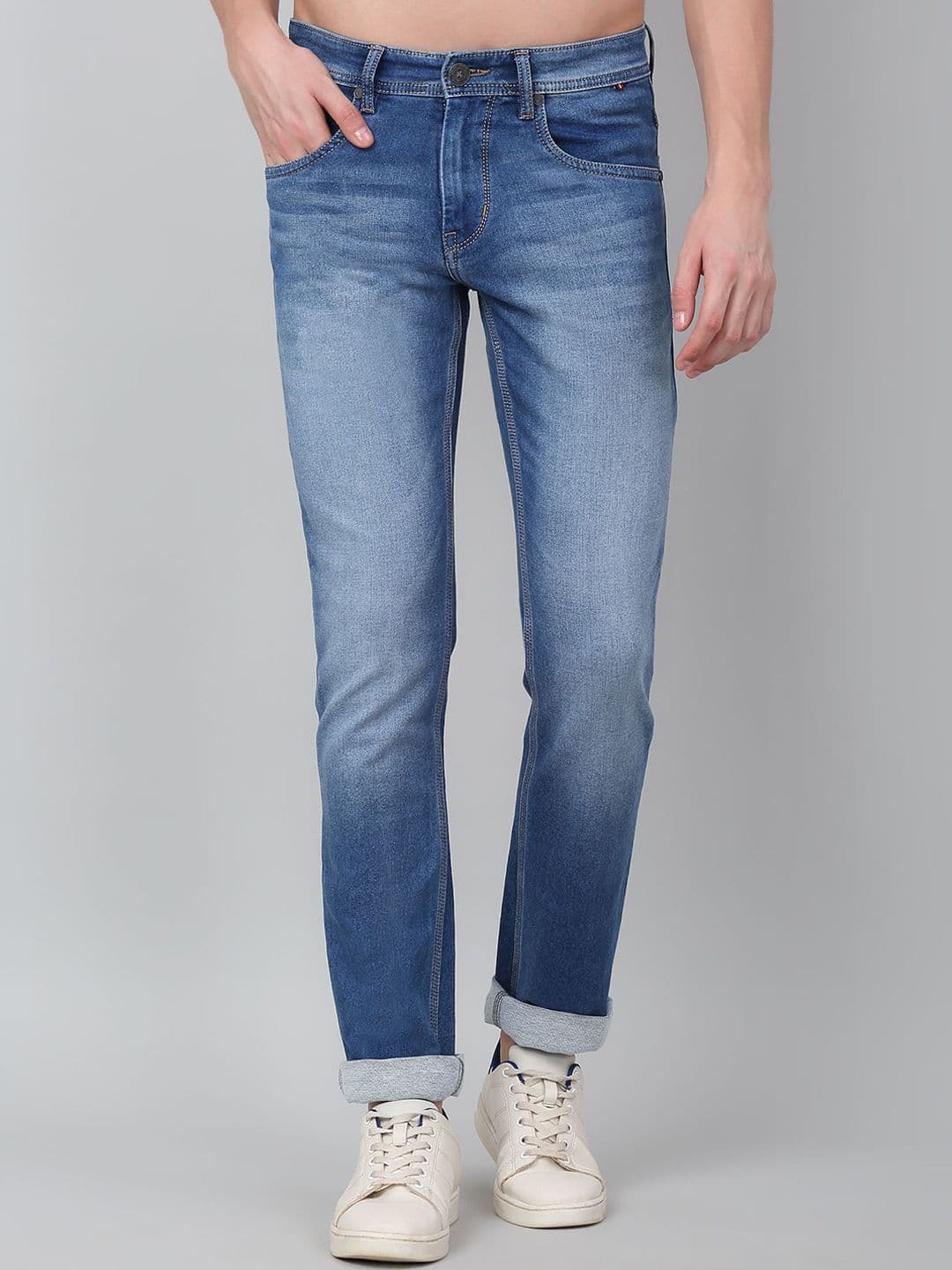 Cantabil Men Heavy Fade Stretchable Jeans - view 1