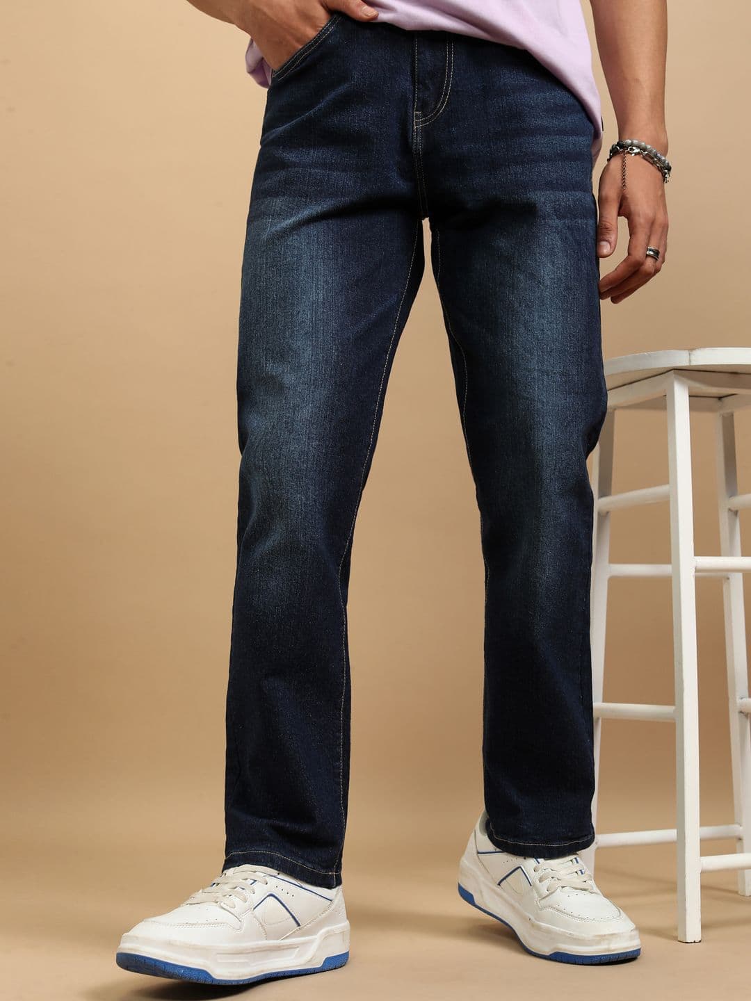HIGHLANDER Men Straight Fit Light Fade Stretchable Jeans - view 1