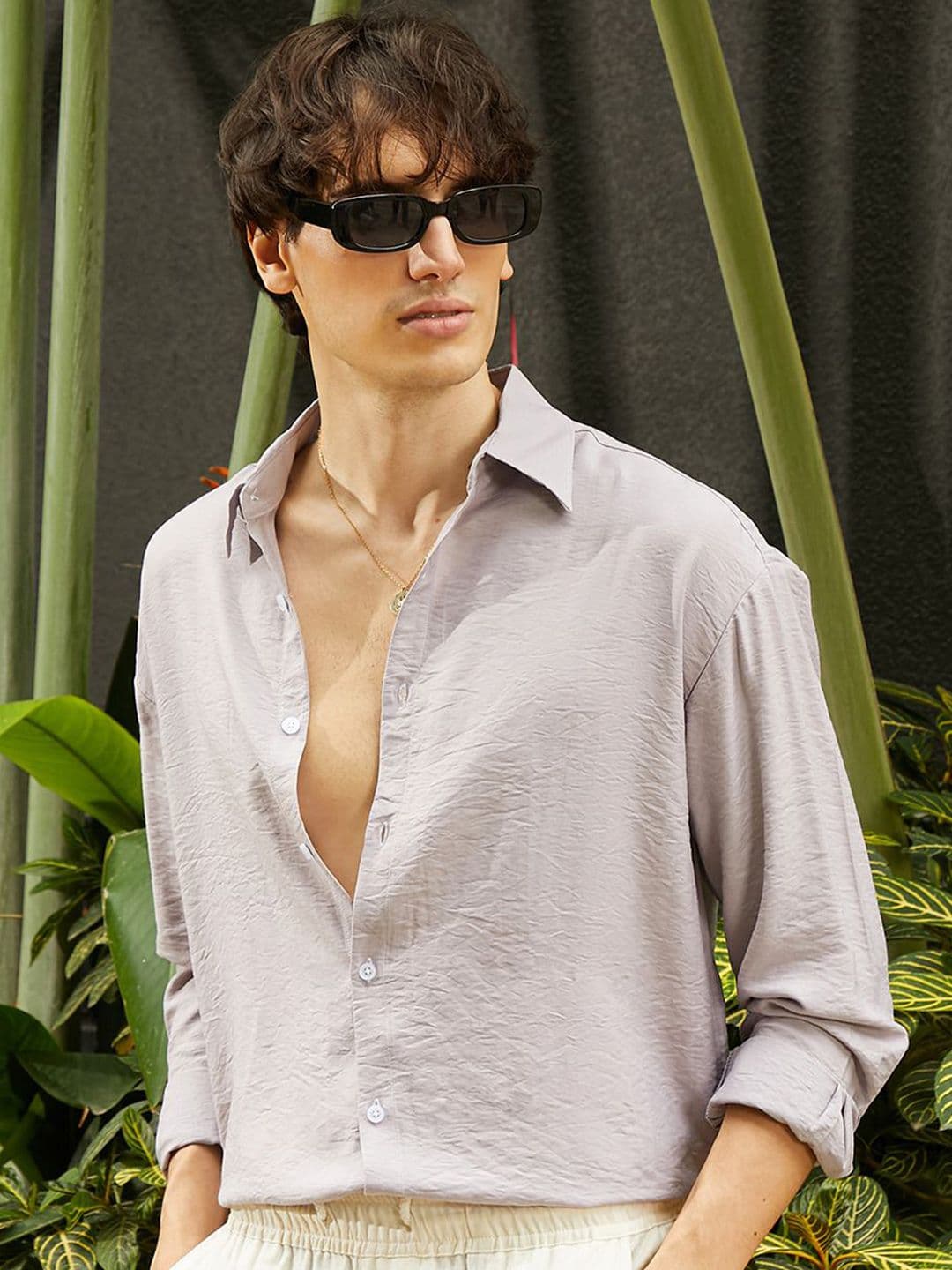 CAHOOT Men Comfort Spread Collar Solid Casual Shirt - view 1