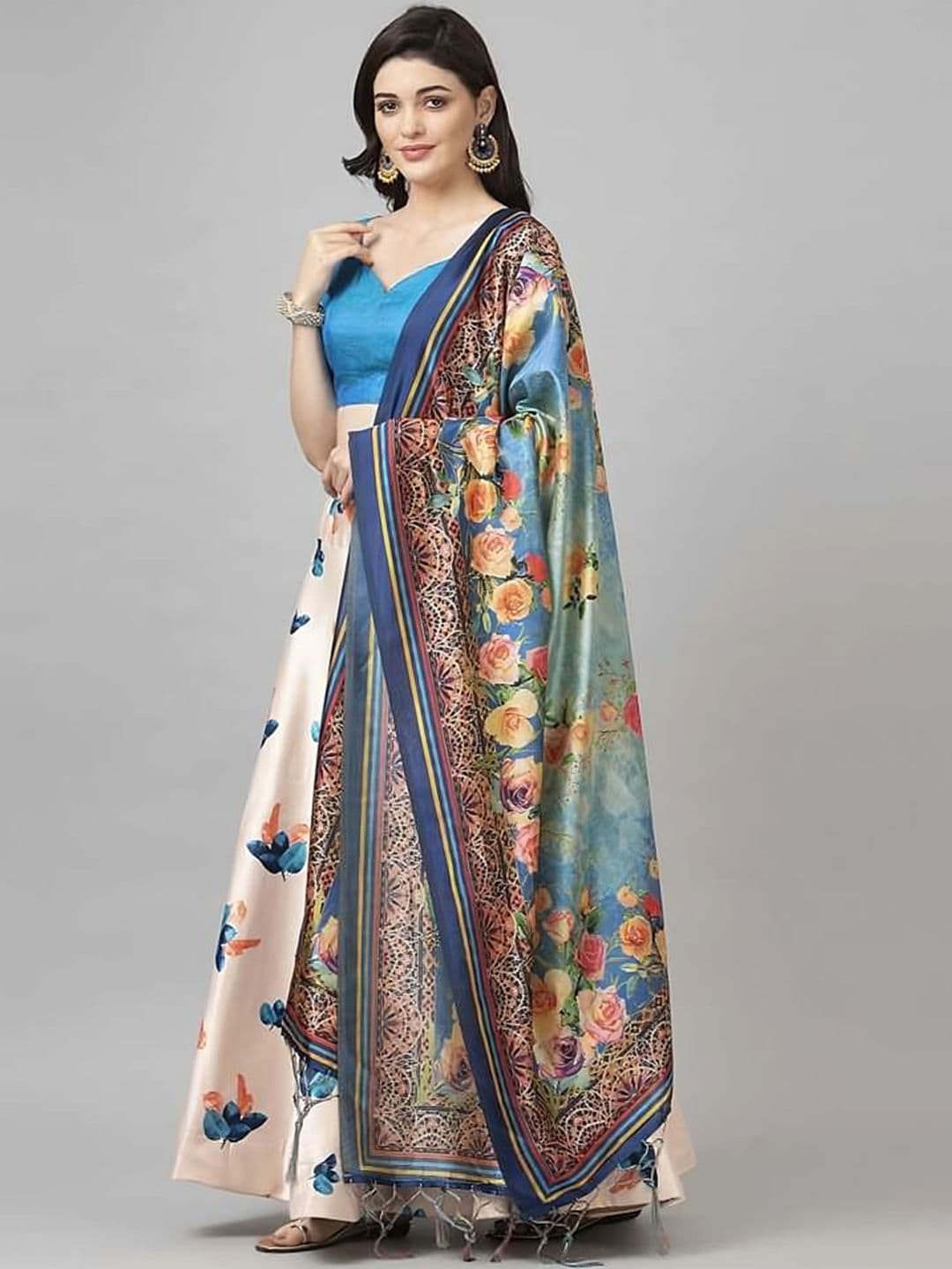 Kaizen TEXO FAB Semi-Stitched Lehenga & Unstitched Blouse With Dupatta - view 1
