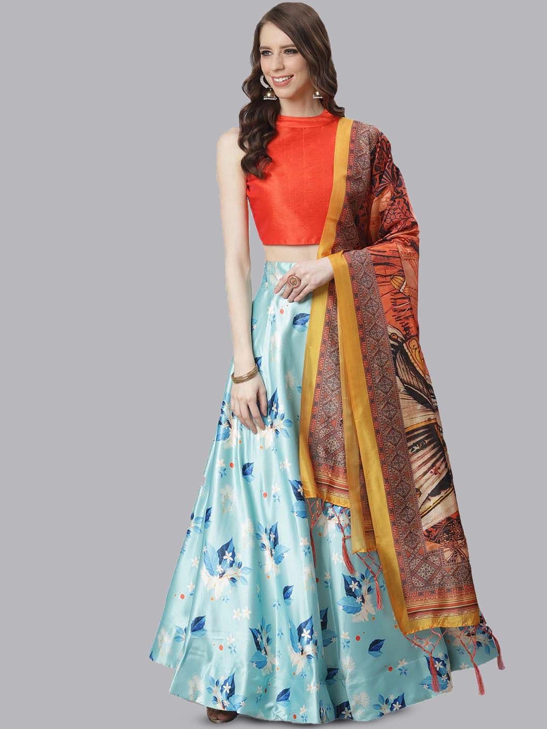 Kaizen TEXO FAB Digital Printed Semi-Stitched Lehenga & Unstitched Blouse With Dupatta - view 1