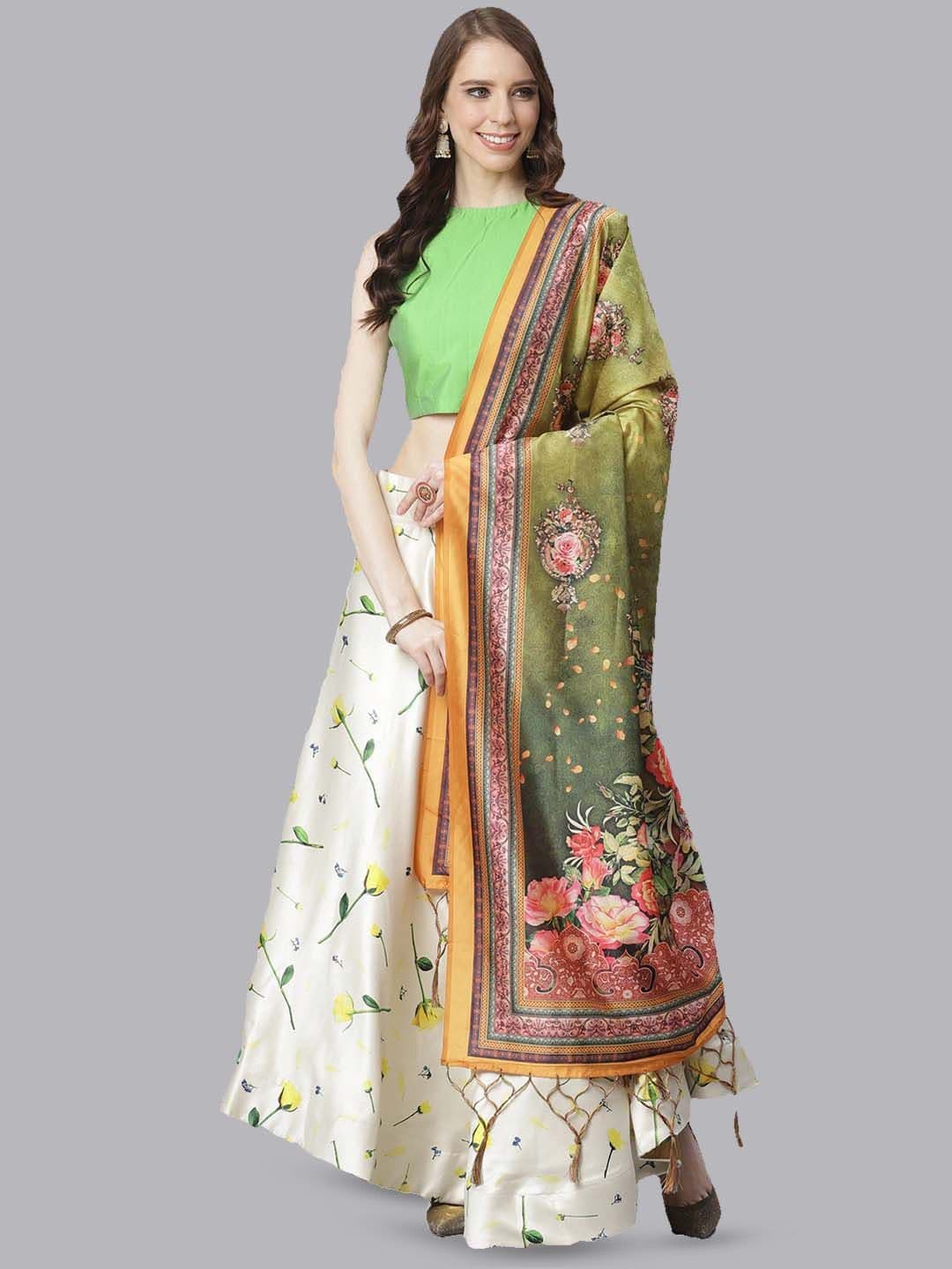 Kaizen TEXO FAB Printed Semi-Stitched Lehenga & Unstitched Blouse With Dupatta - view 1