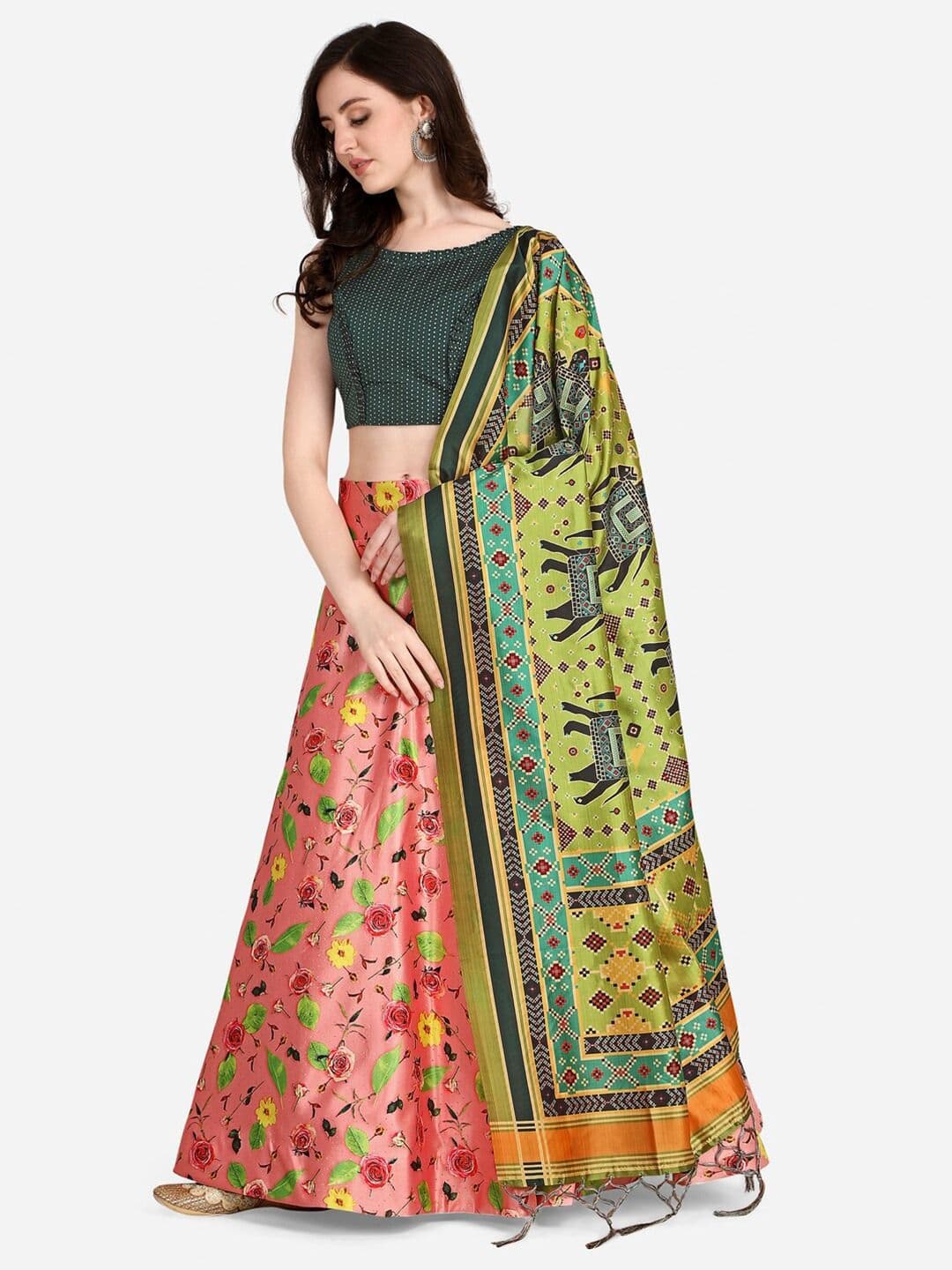 Kaizen TEXO FAB Semi-Stitched Lehenga & Unstitched Blouse With Dupatta - view 1
