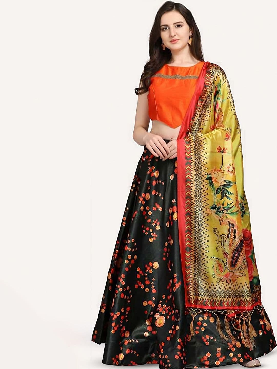 Kaizen TEXO FAB Semi-Stitched Lehenga & Unstitched Blouse With Dupatta - view 1