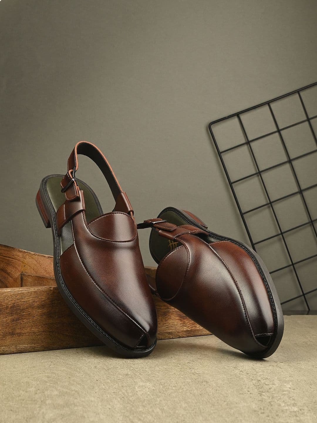 House of Pataudi Men Textured Shoe Style Sandals - view 1