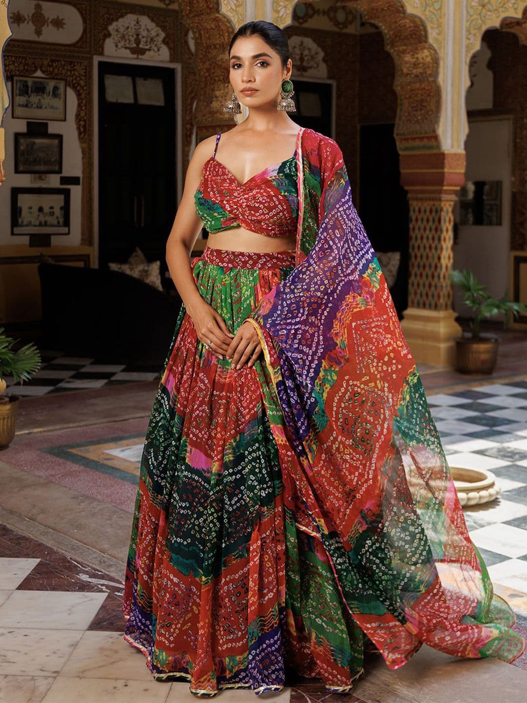 Ragavi Pachranga Printed Ready to Wear Lehenga & Blouse With Dupatta - view 1
