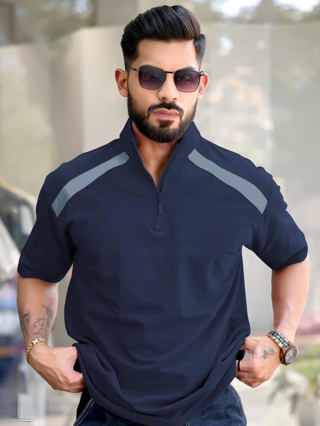 Maniac Men Polo Collar Pockets T-shirt - view 1