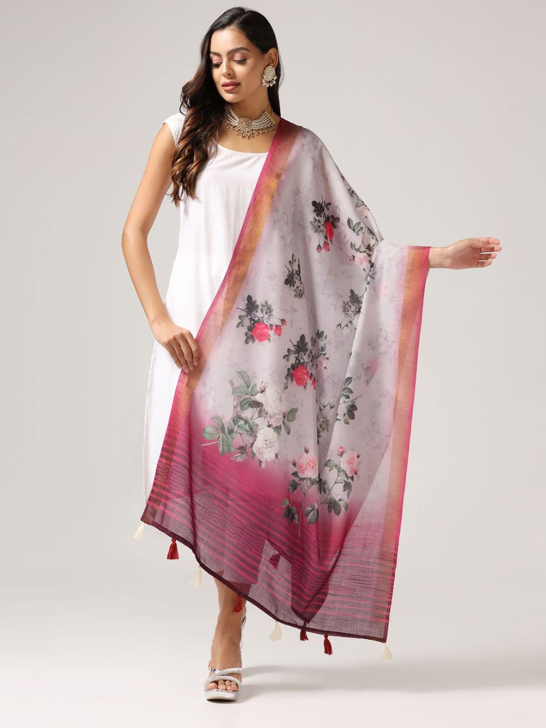 Kaizen TEXO FAB Ethnic Motifs Digital Printed Dupatta - view 1