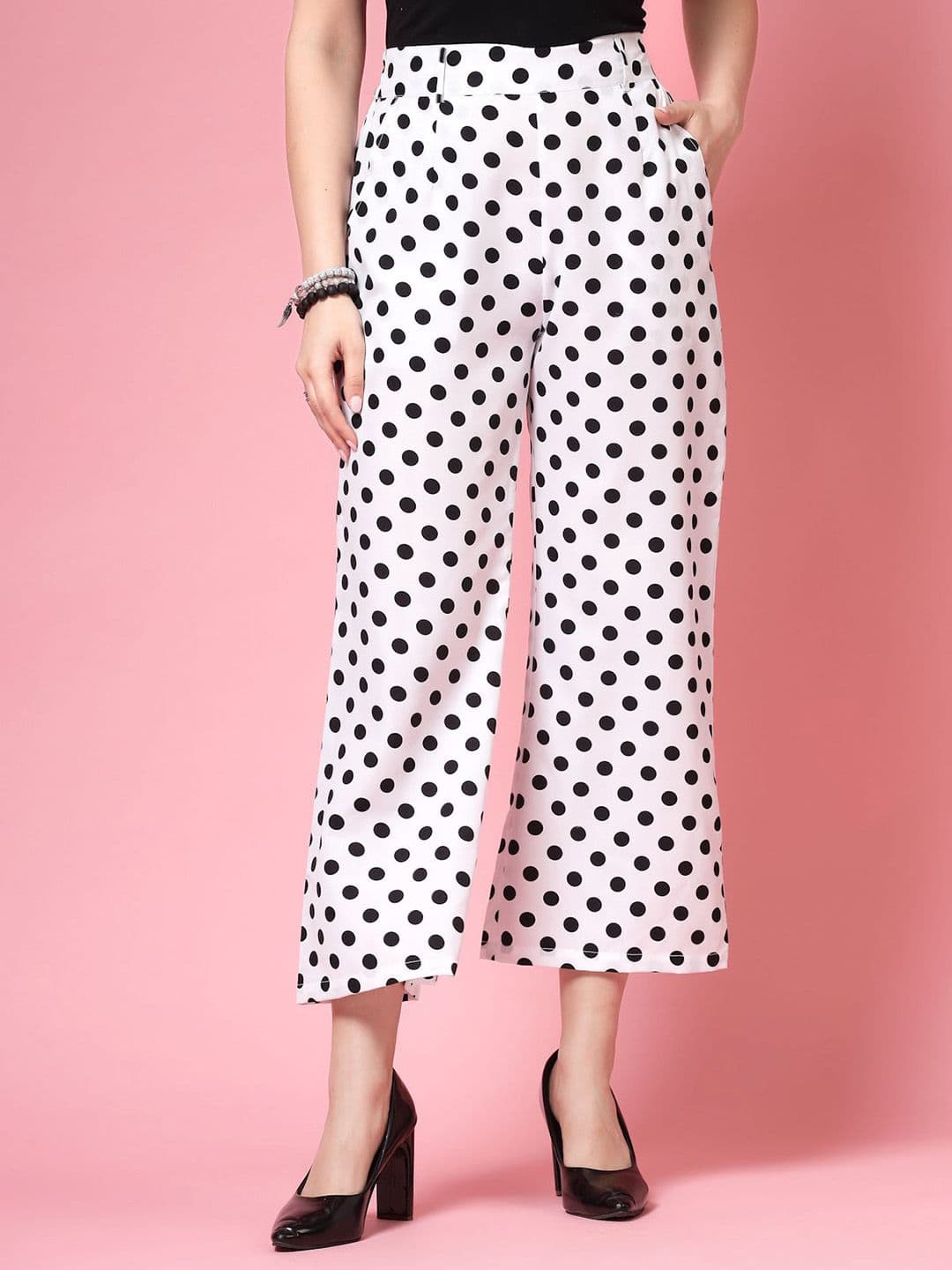 BEING NAUGHTY Women Polka Dot Printed Palazzos - view 1