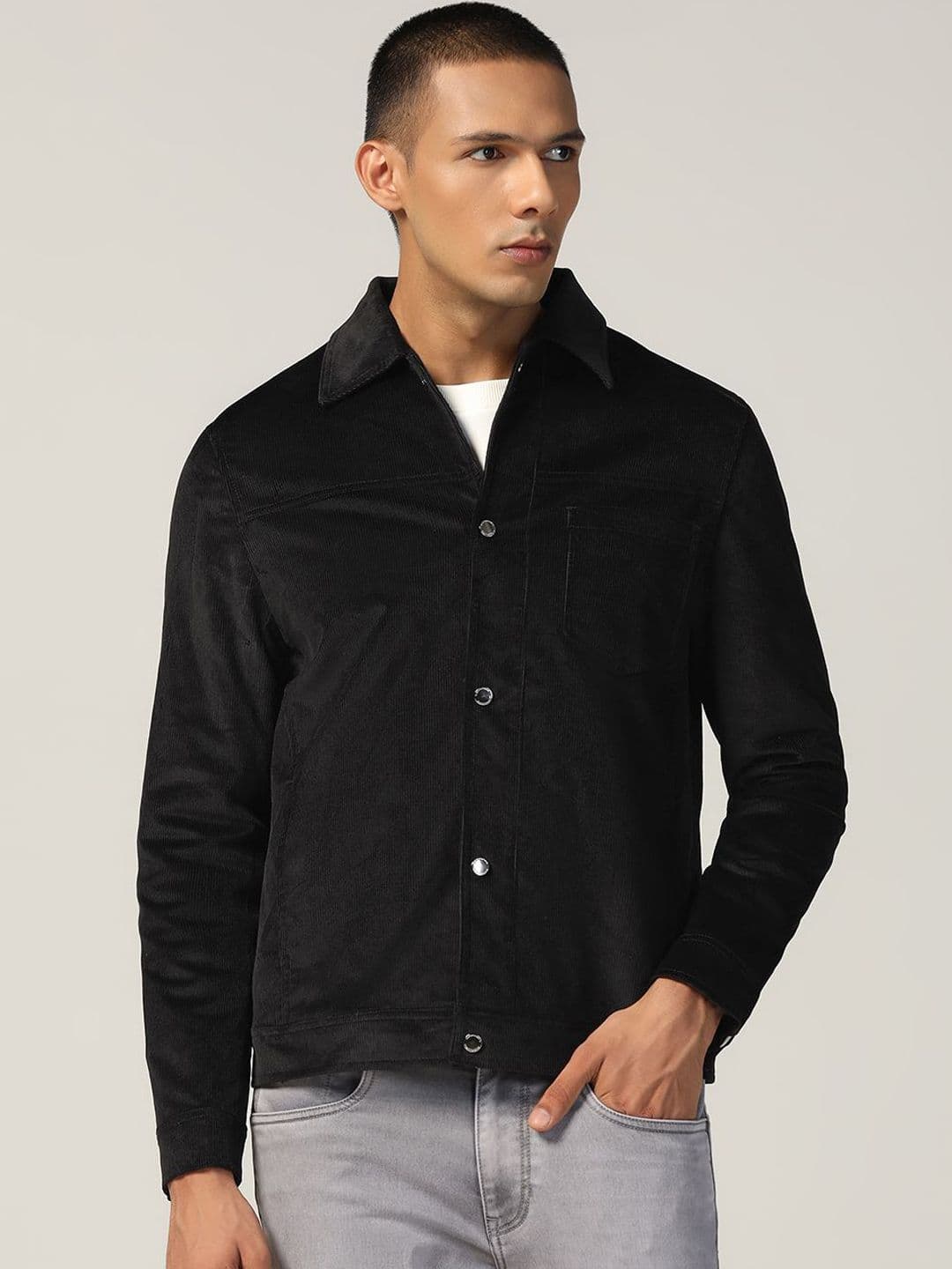 Blackberrys Men Camouflage Polyester Longline Tailored Jacket - view 1