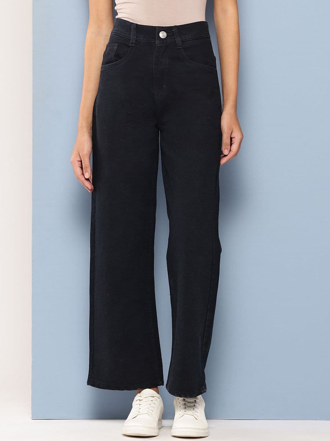 The Roadster Lifestyle Co Women Cotton Flared-Fit High-Rise Light Fade Jeans - view 1