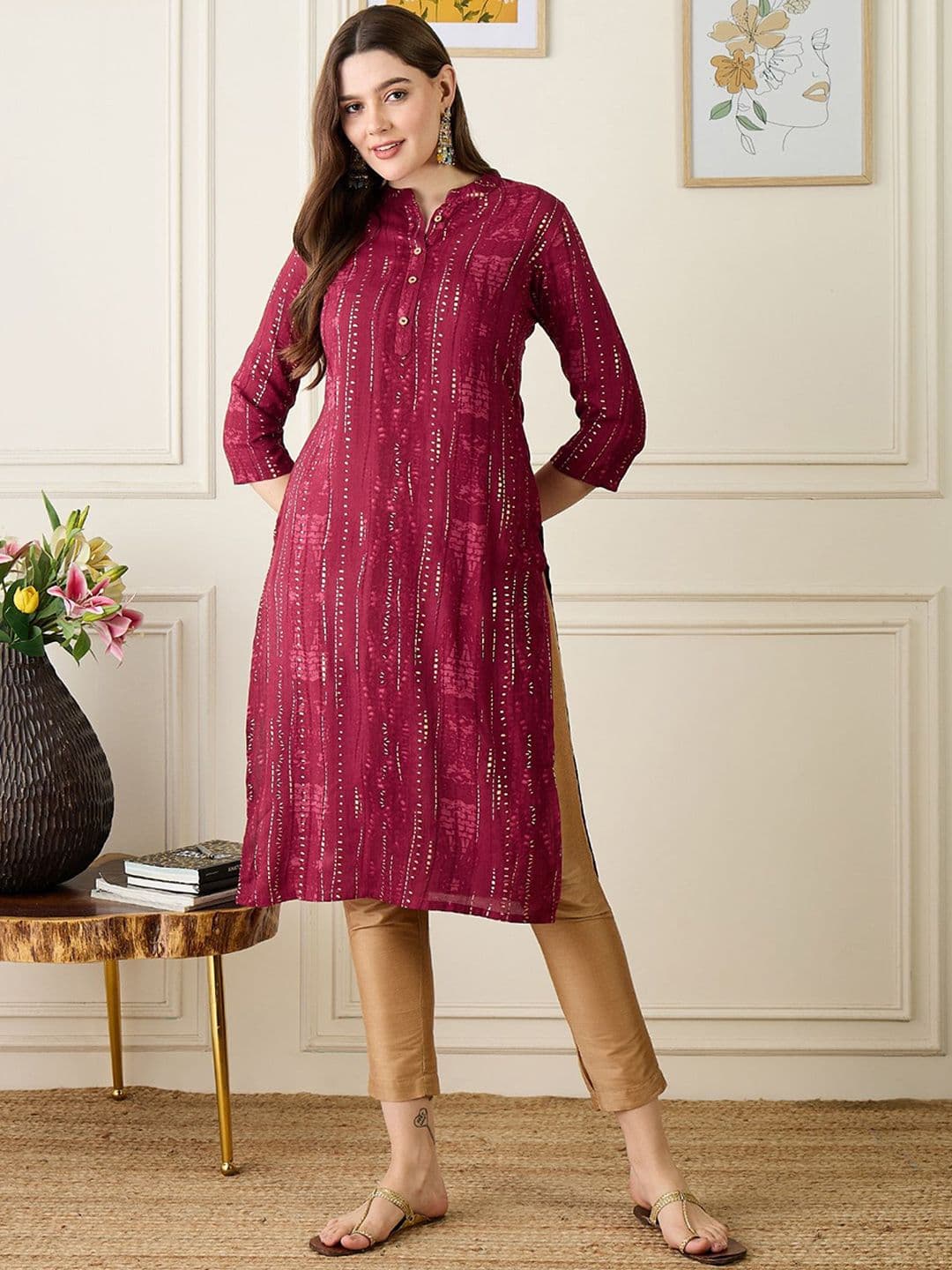 Anouk X fwd Women Geometric Print Kurta - view 1