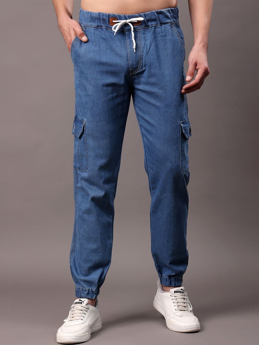 ZAYSH Men Medium Shade Mid-Rise Jogger Jeans - view 1