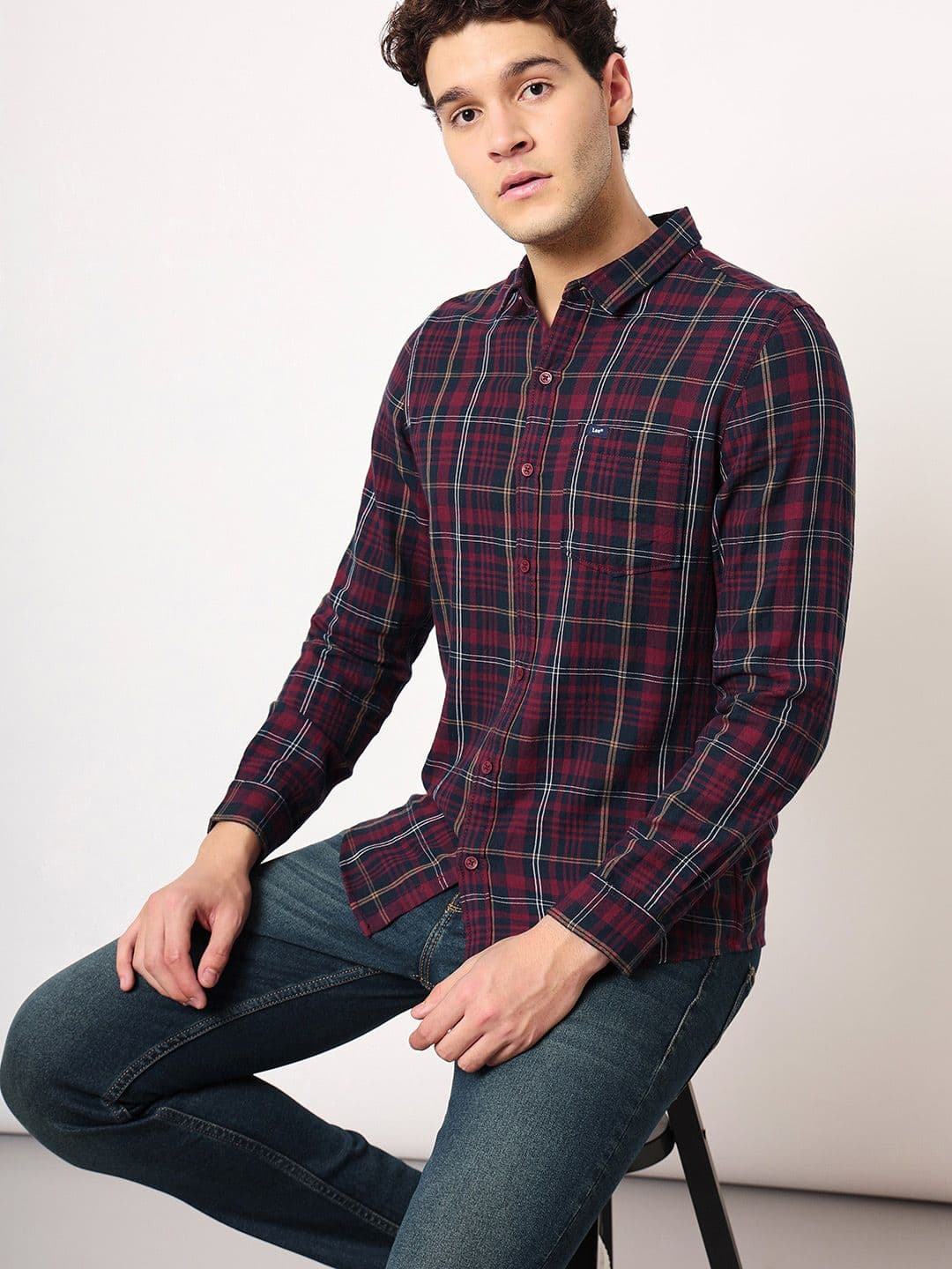 Lee Slim Fit Tartan Checked Casual Shirt - view 1