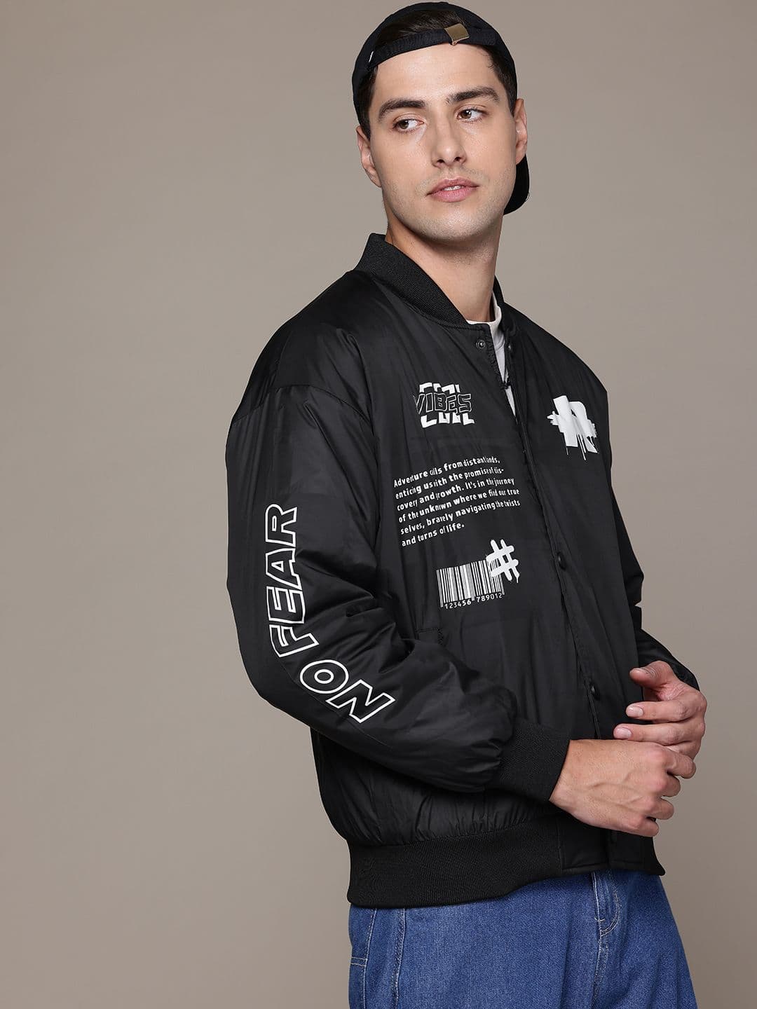 The Roadster Lifestyle Co. Typography Bomber Jacket - view 1