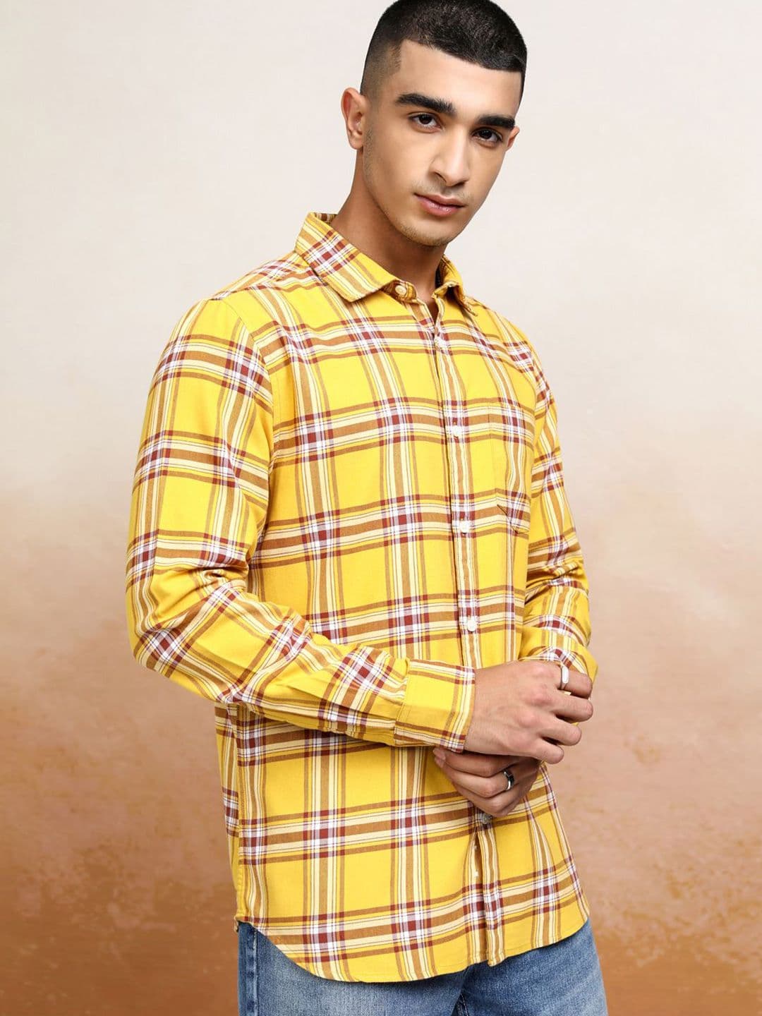 Highlander Men Checked Relaxed FIt Casual Shirt - view 1