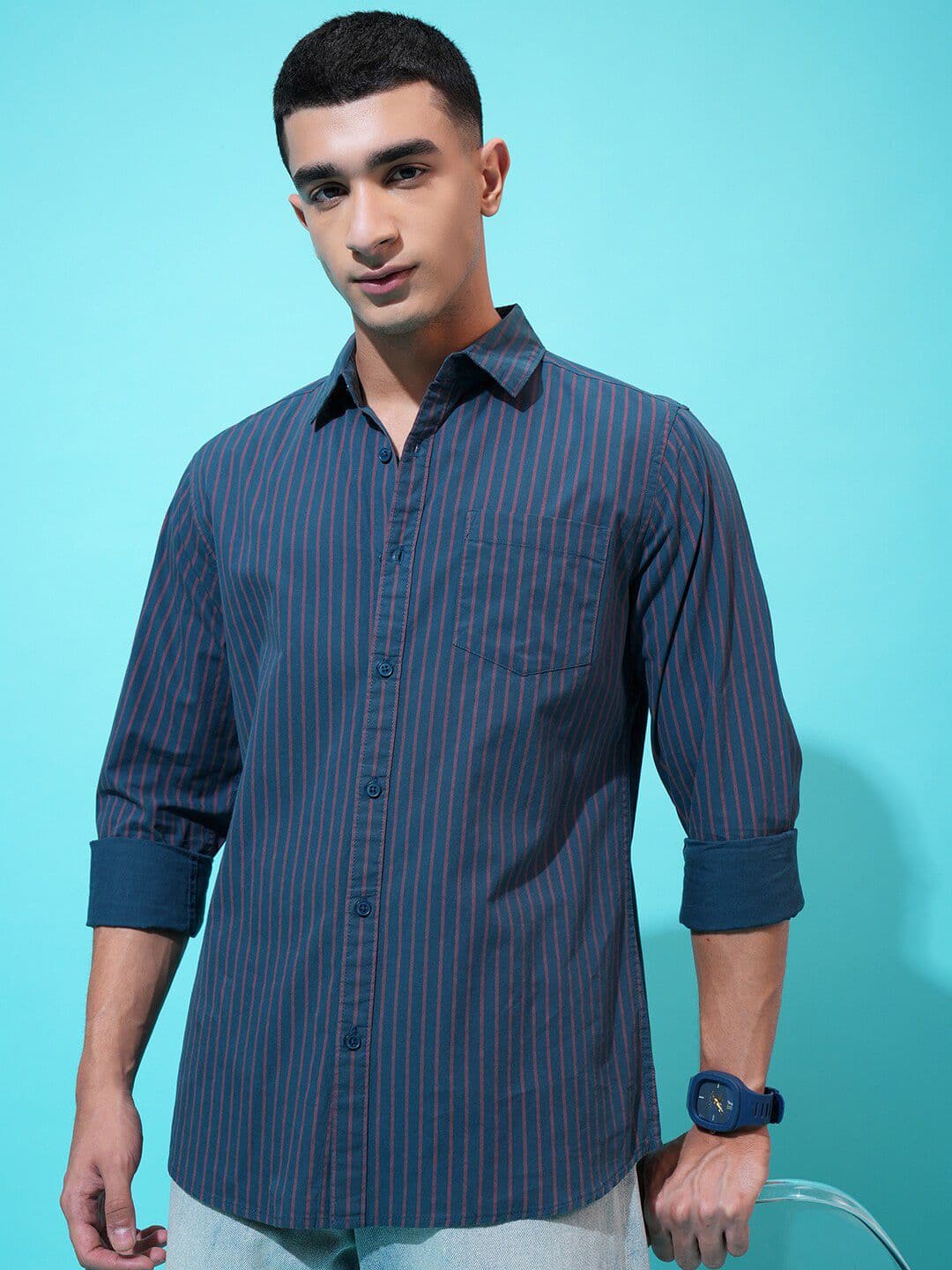 HIGHLANDER Striped Slim Fit Casual Shirt - view 1