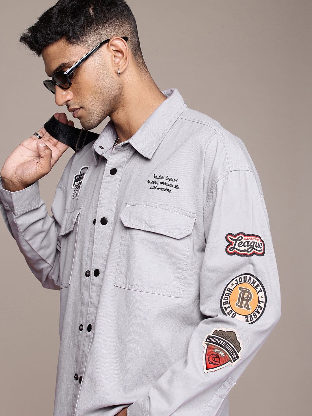 The Roadster Life Co. Patchwork Detailed Pure Cotton Tailored Jacket - view 1