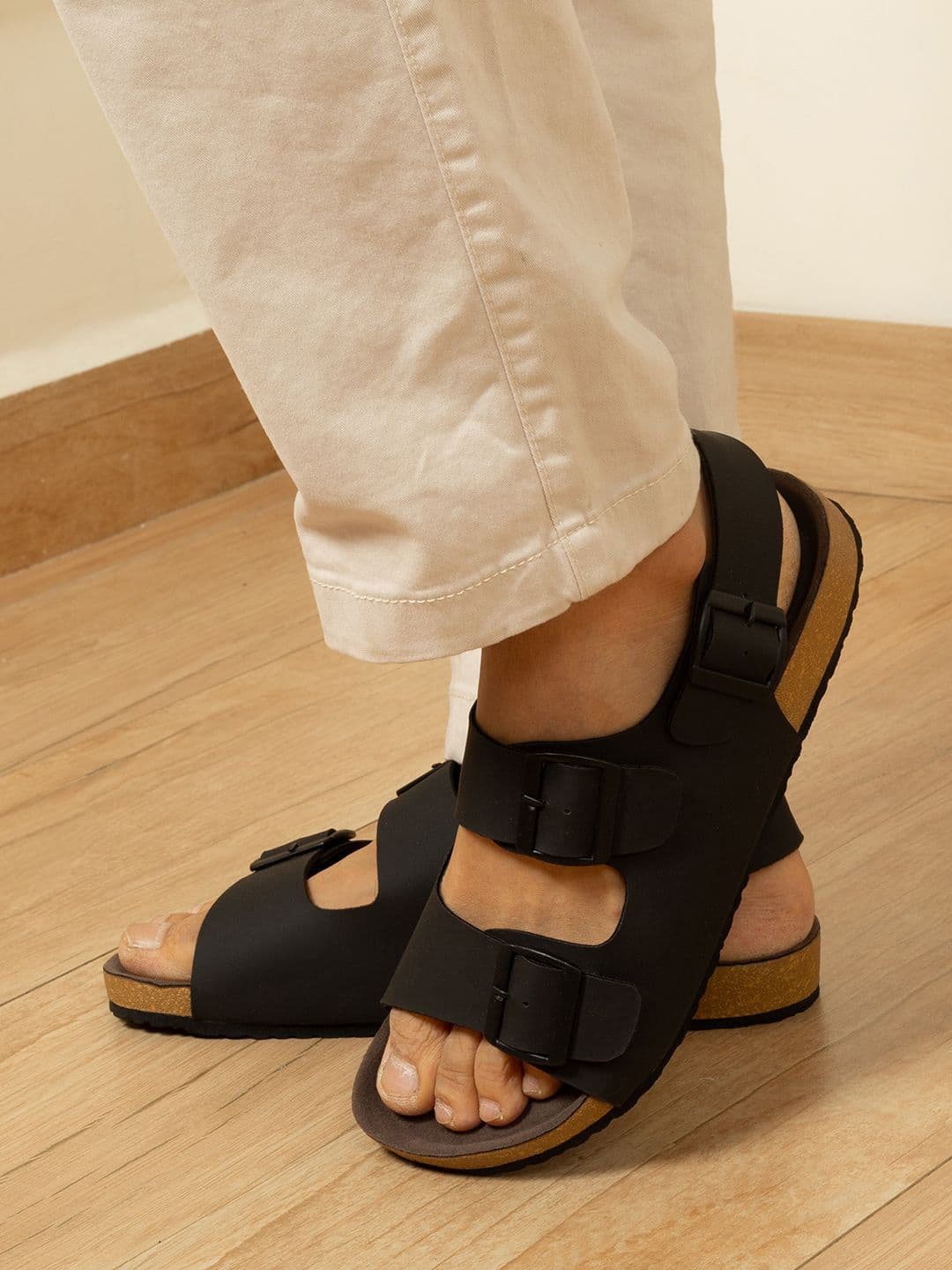 Big Fox Men PU Comfort Sandals With Buckle Details - view 1