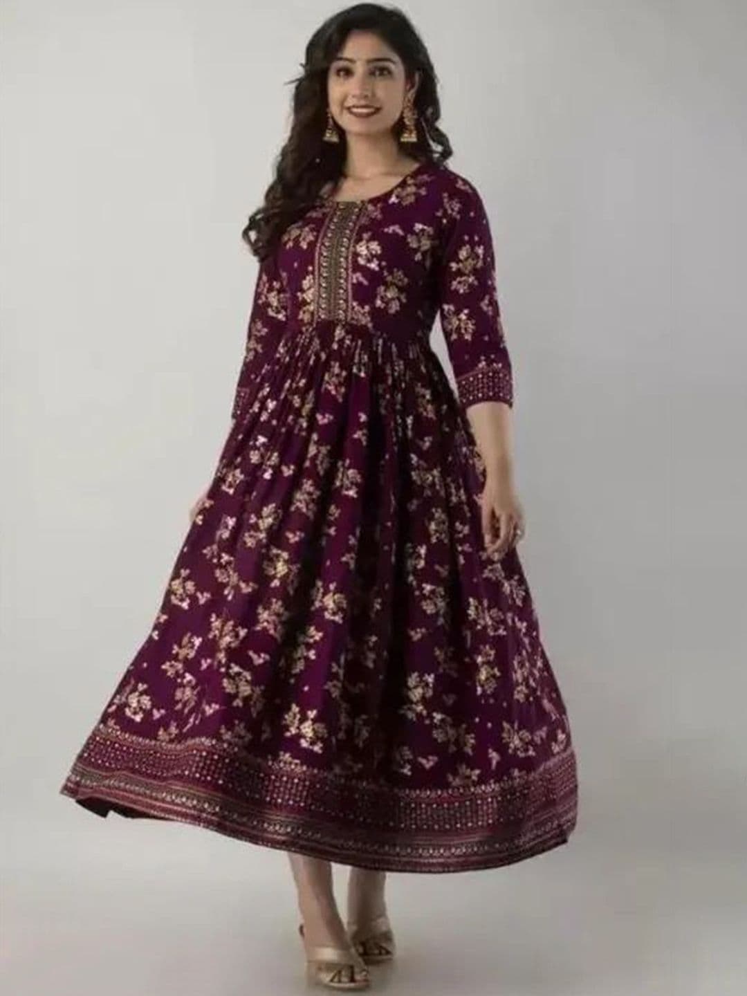 KIAARON Women Floral Printed Maternity Kurta - view 1