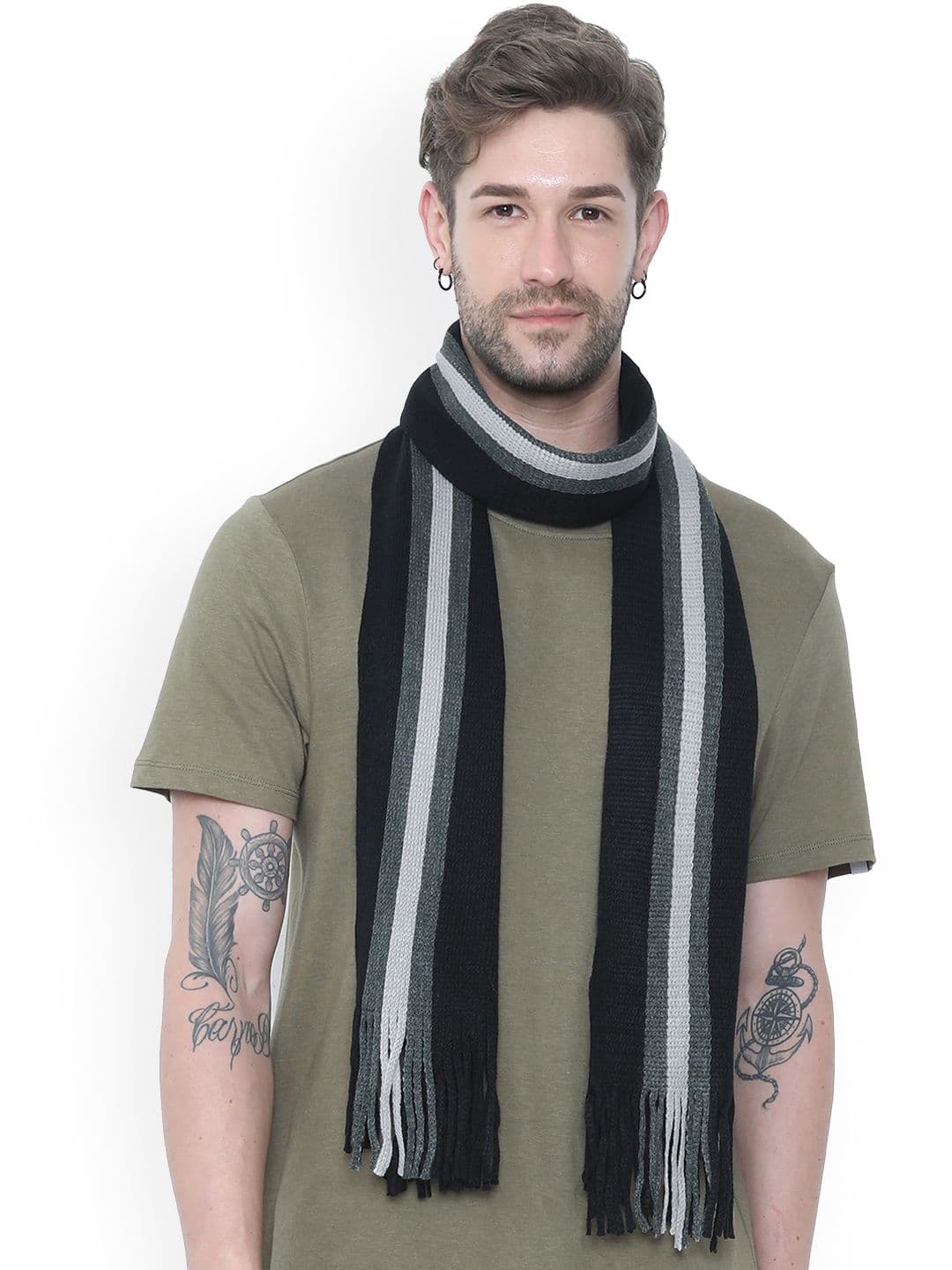 FabSeasons Unisex Striped Acrylic Mufflers - view 1