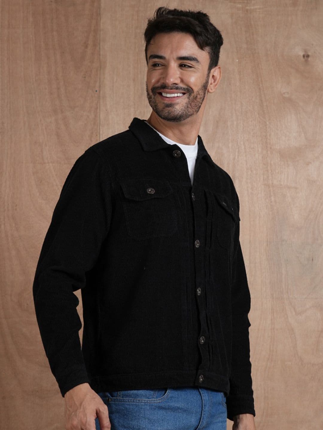 PRONK Men Teddy Lined Corduroy Jacket - view 1