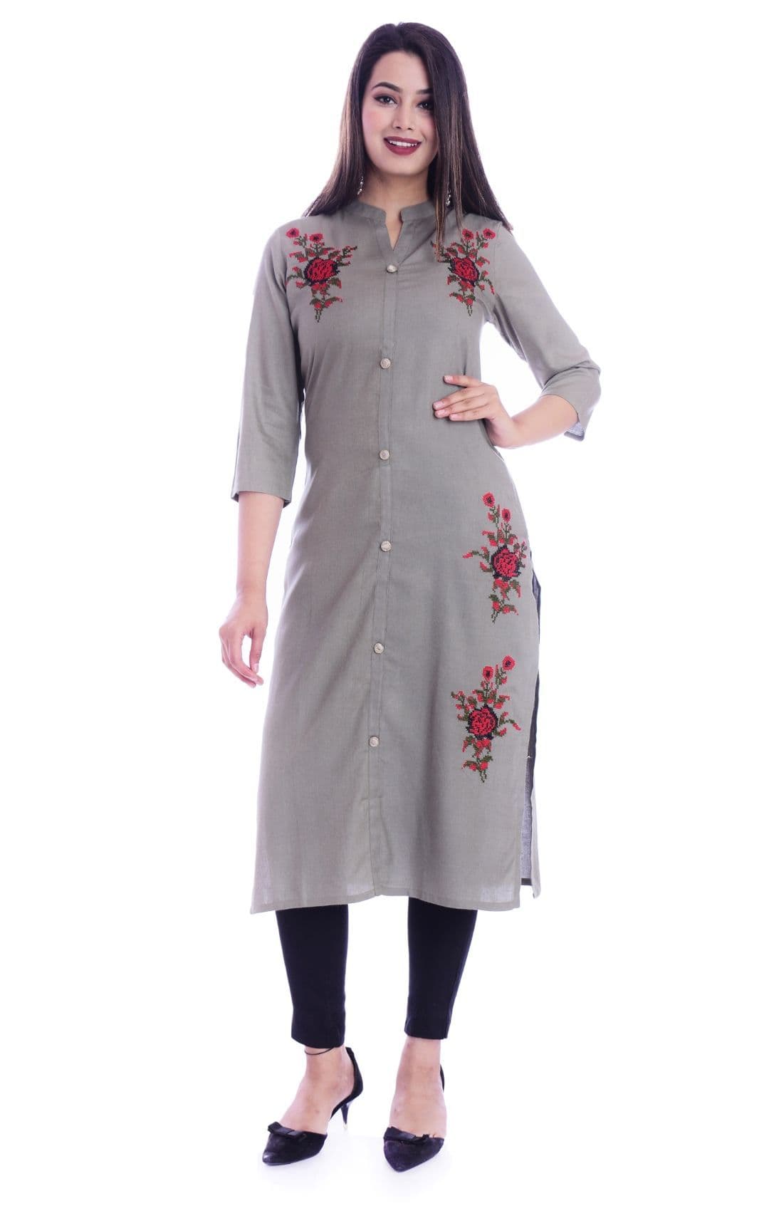 Mehsoos Women Thread Work Kurta - view 1