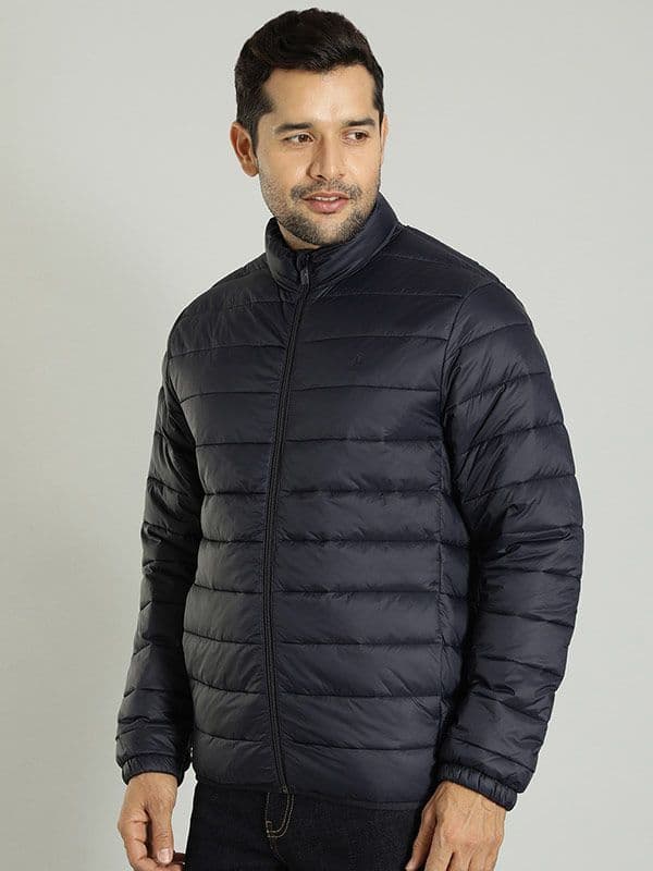 Indian Terrain Men Mock Collar Solid Casual Insulator Puffer Jacket - view 1