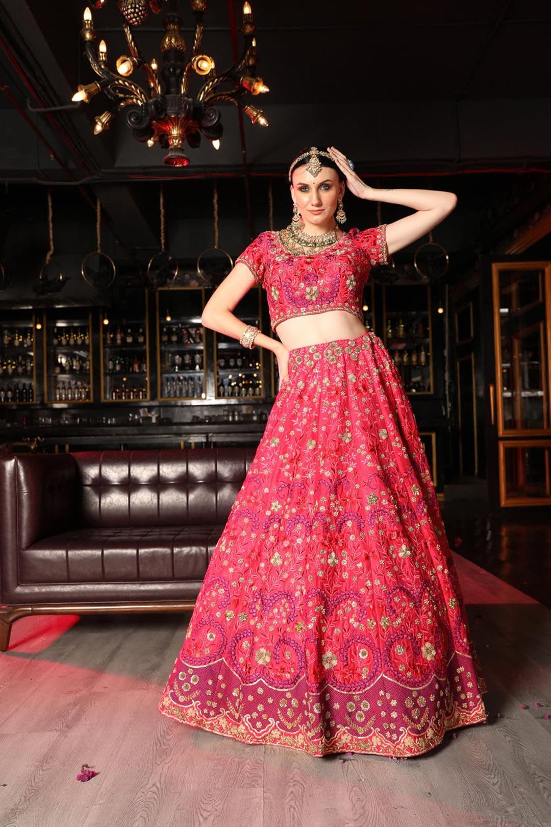 KIASA By Ronak & Shruti Valerie Embellished Beads And Stones Ready To Wear Lehenga Set - view 1