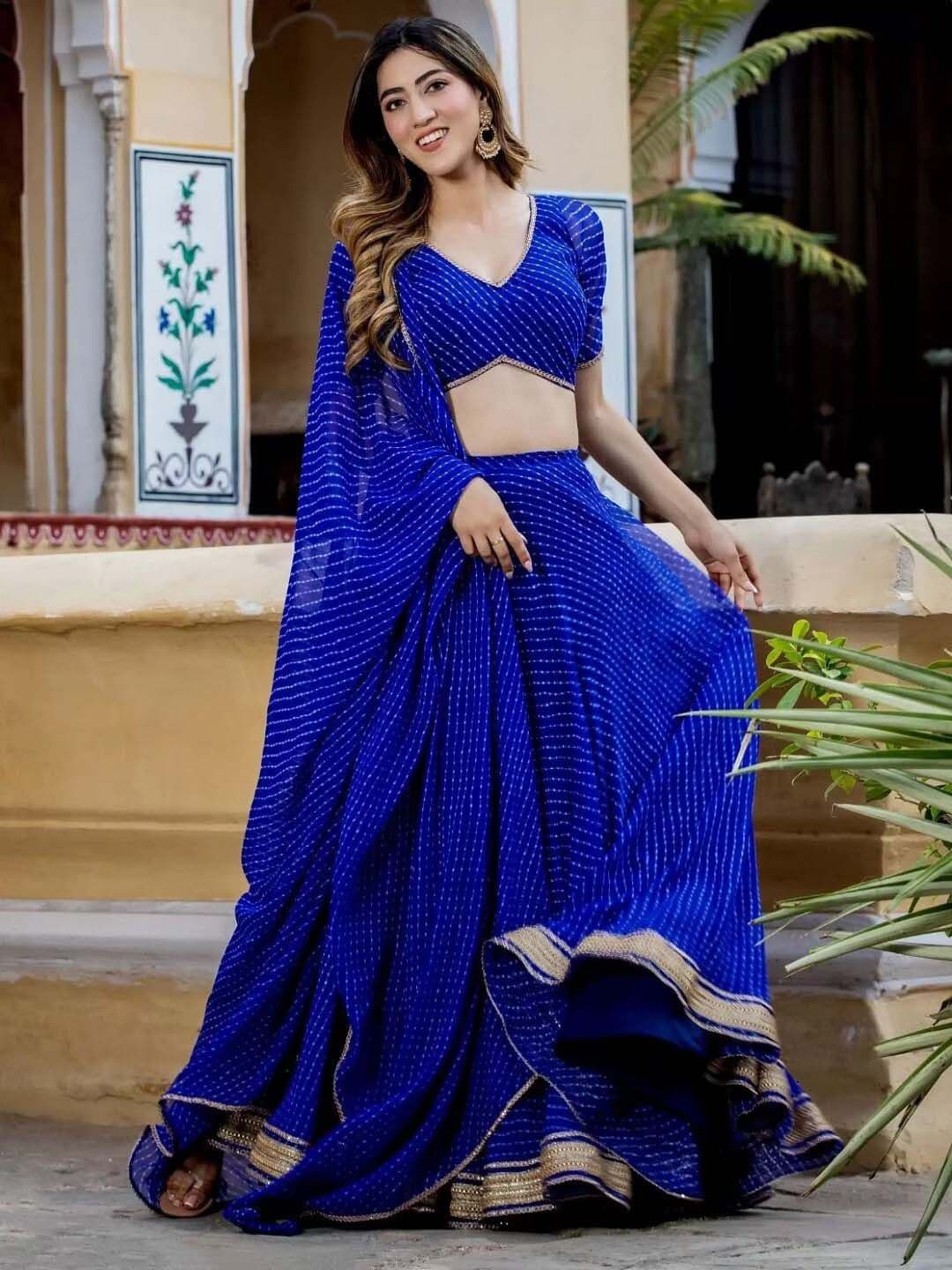 BAESD Printed Semi-Stitched Lehenga & Unstitched Blouse With Dupatta - view 1