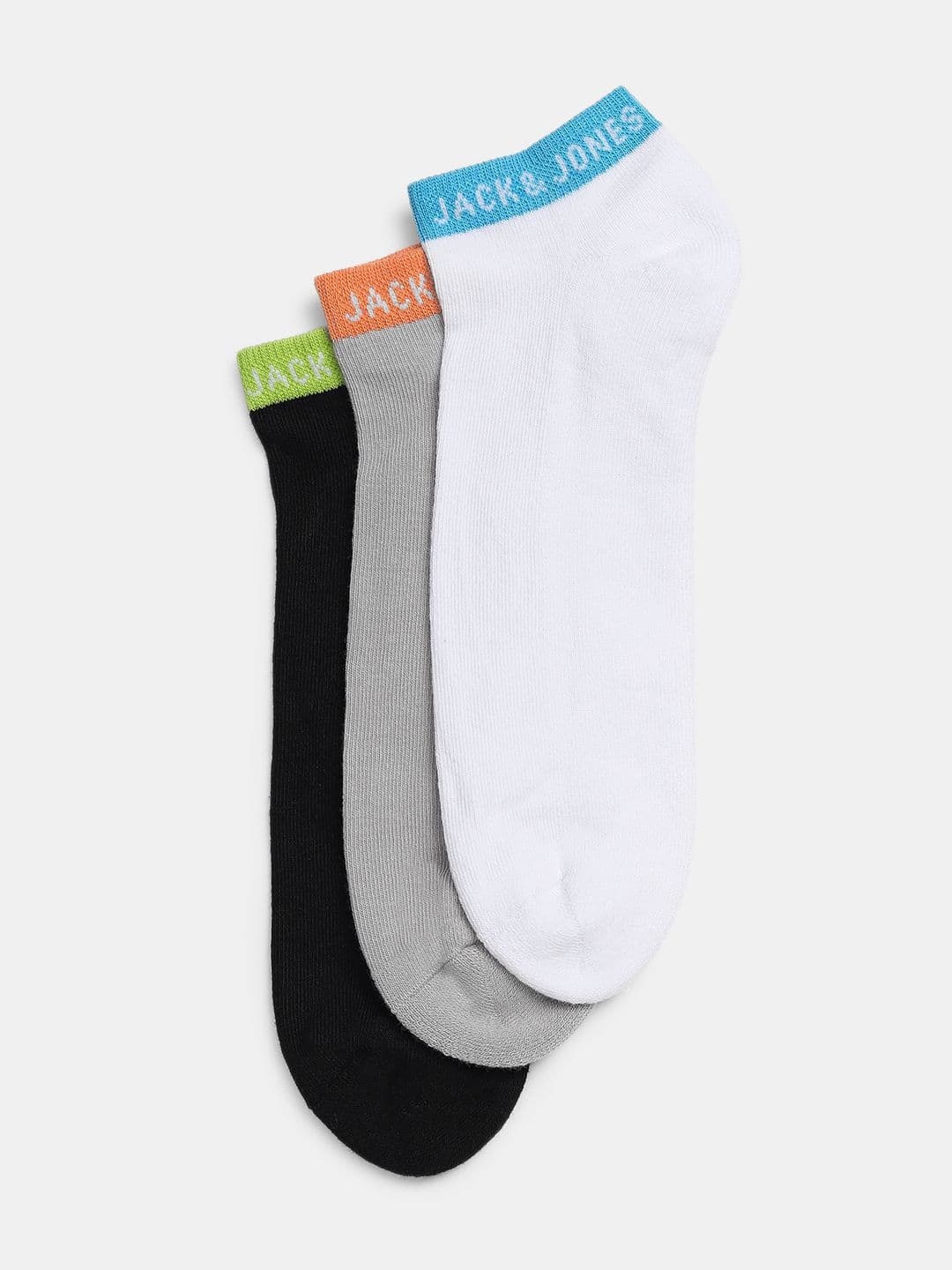 Jack & Jones Men Pack Of 3 Colourblocked Ankle Length Socks - view 1