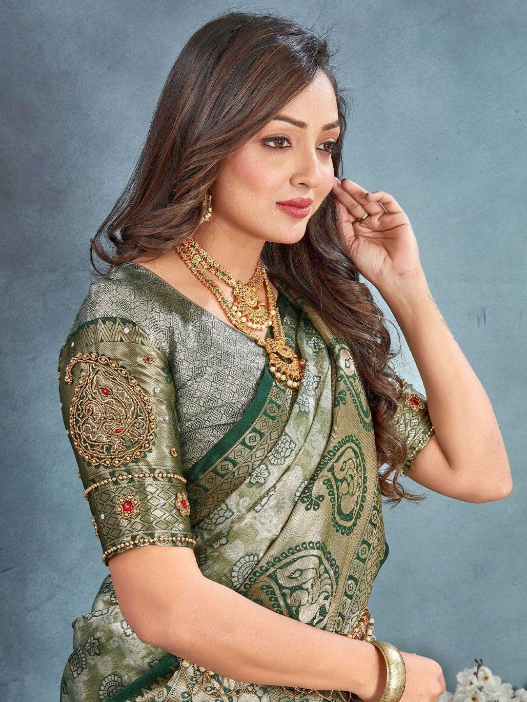 Tankori Woven Design Zari Tissue Kanjeevaram Saree - view 1