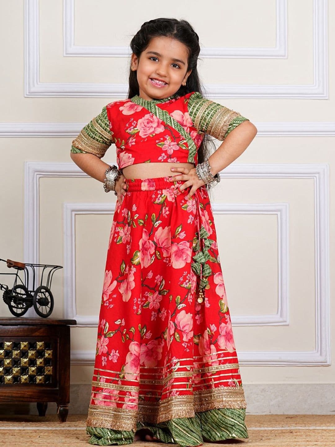 COTLAND FASHION Girls Printed Cotton Ready to Wear Lehenga & Choli - view 1