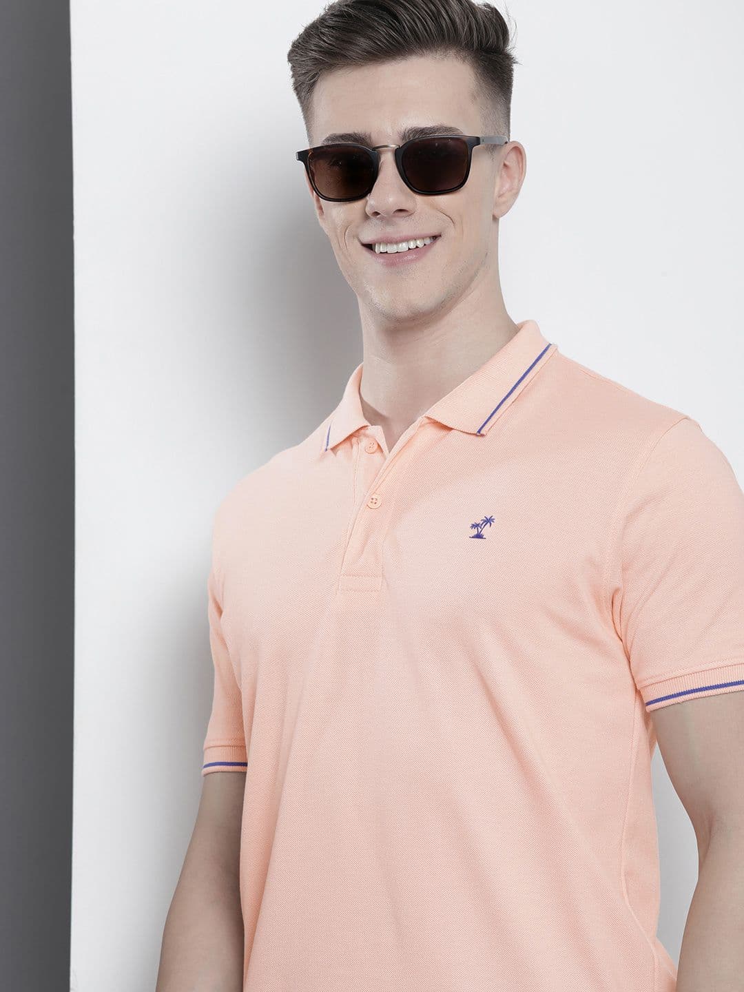 The Indian Garage Co Men Solid Polo Collar T-shirt - view 1
