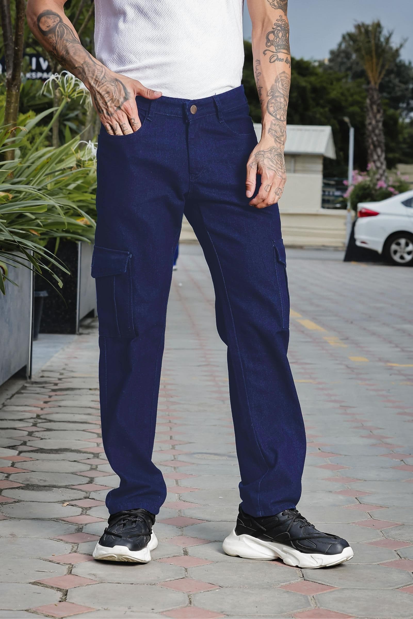 RAGZO Men Relaxed Fit Low Distress Jeans - view 1