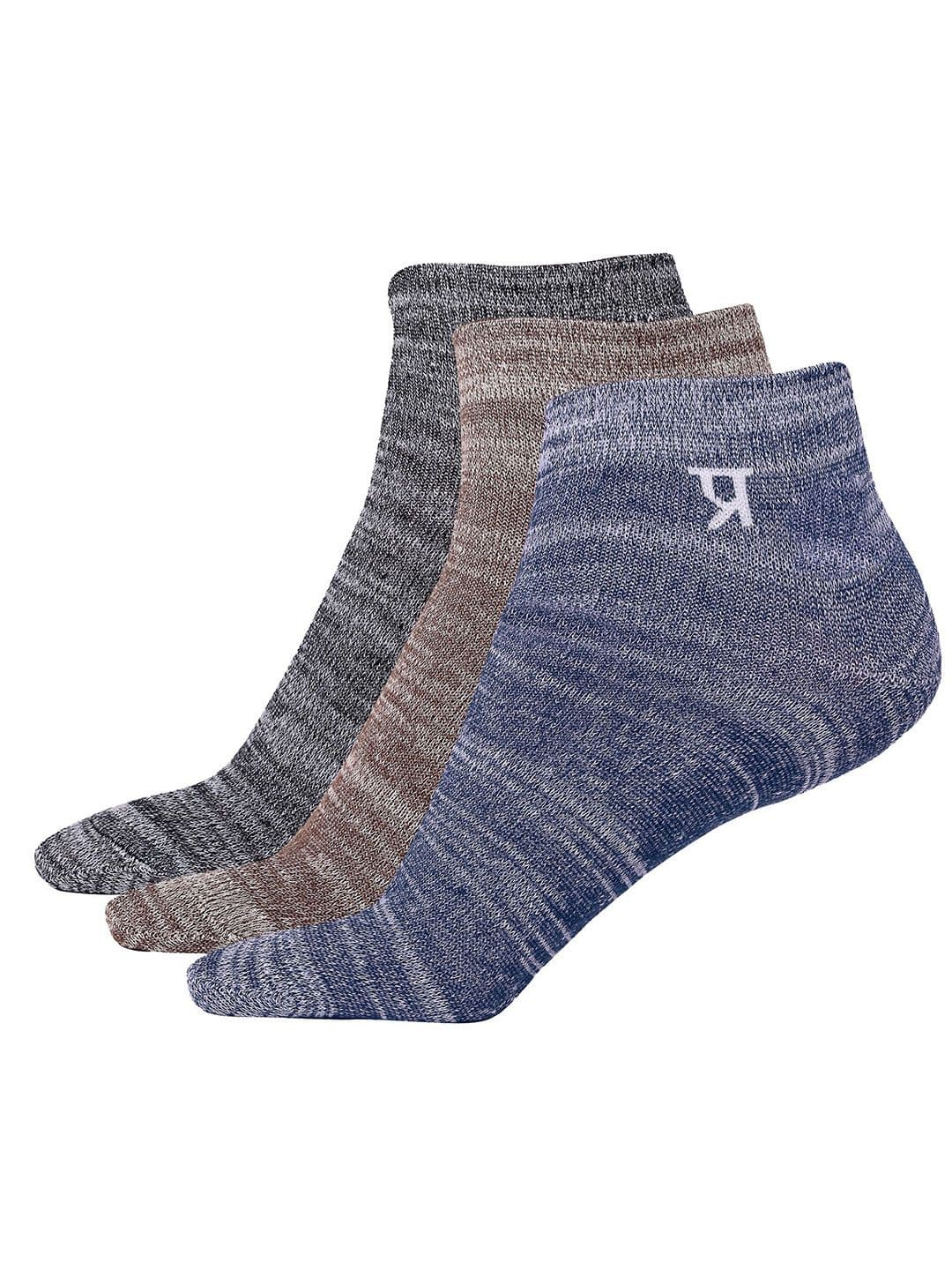 PRASTHAN Men Pack Of 3 Patterned Ankle-Length Socks - view 1