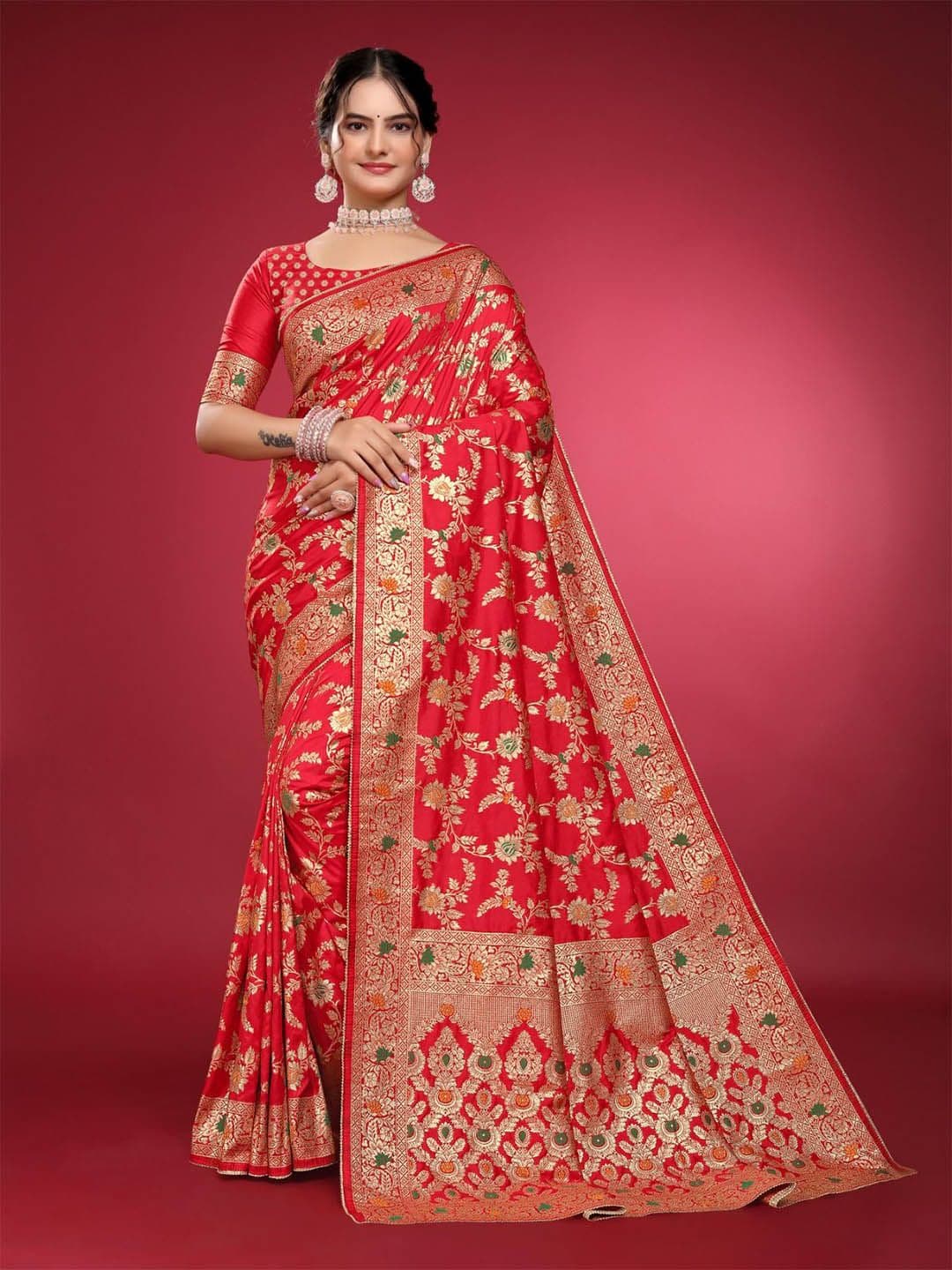 Aagiri Woven Design Zari Banarasi Saree - view 1