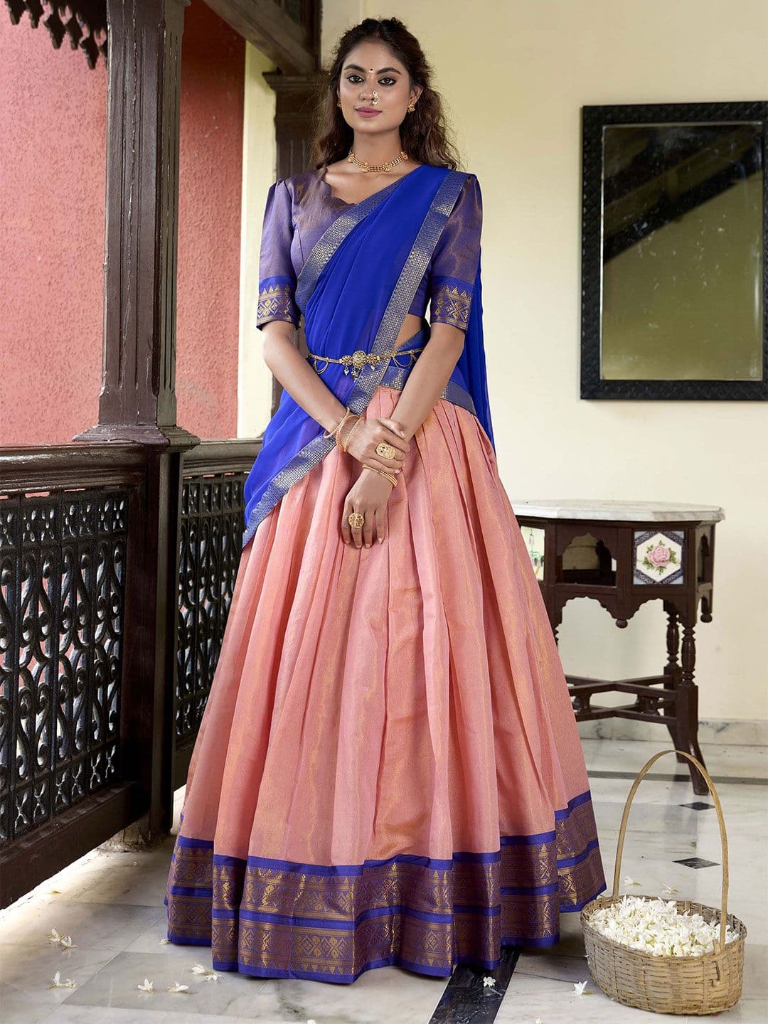 LOOKNBOOK ART Ready to Wear Lehenga & Unstitched Blouse With Dupatta - view 1