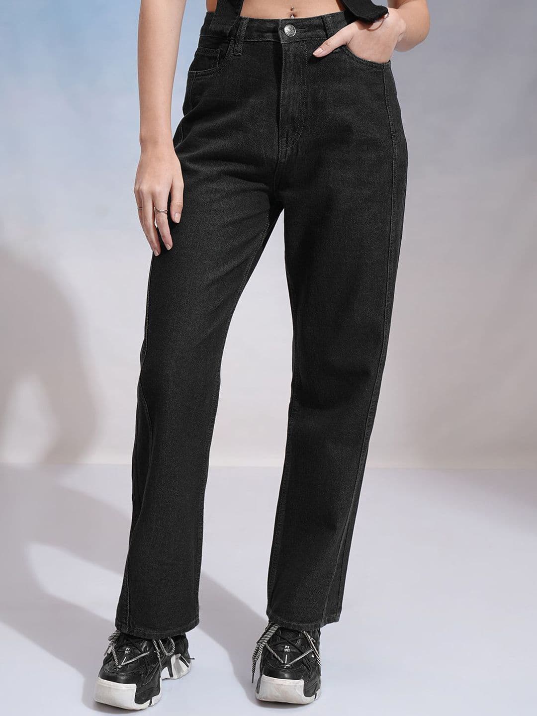 Basics By Tokyo Talkies Women Straight Fit High-Rise Jeans - view 1