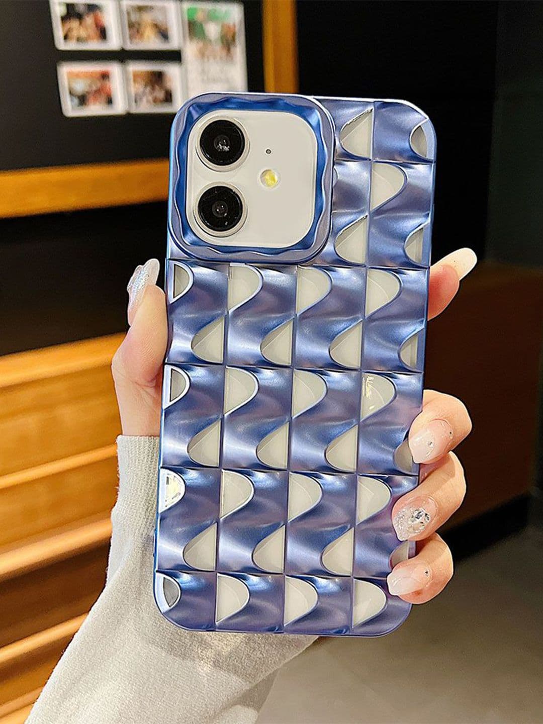 Luxury Kase Abstract Printed LK148 3D Metal Texture iPhone 12 Back Case Mobile Accessories