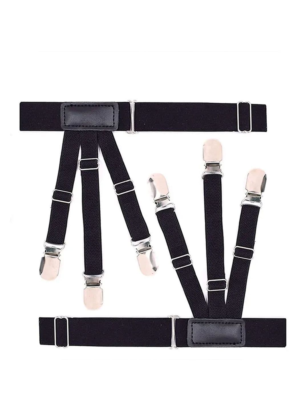 Aadikart Men's Shirt Stays Adjustable Elastic Shirt Garters