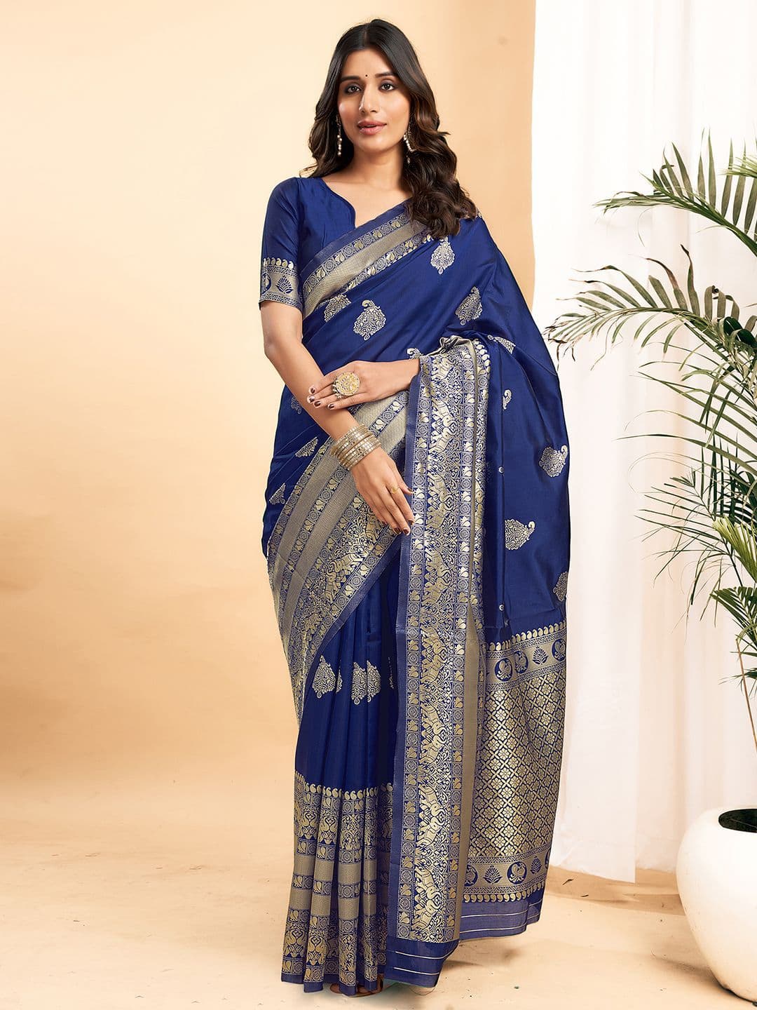KALINI Woven Design Zari Banarasi Saree - view 1
