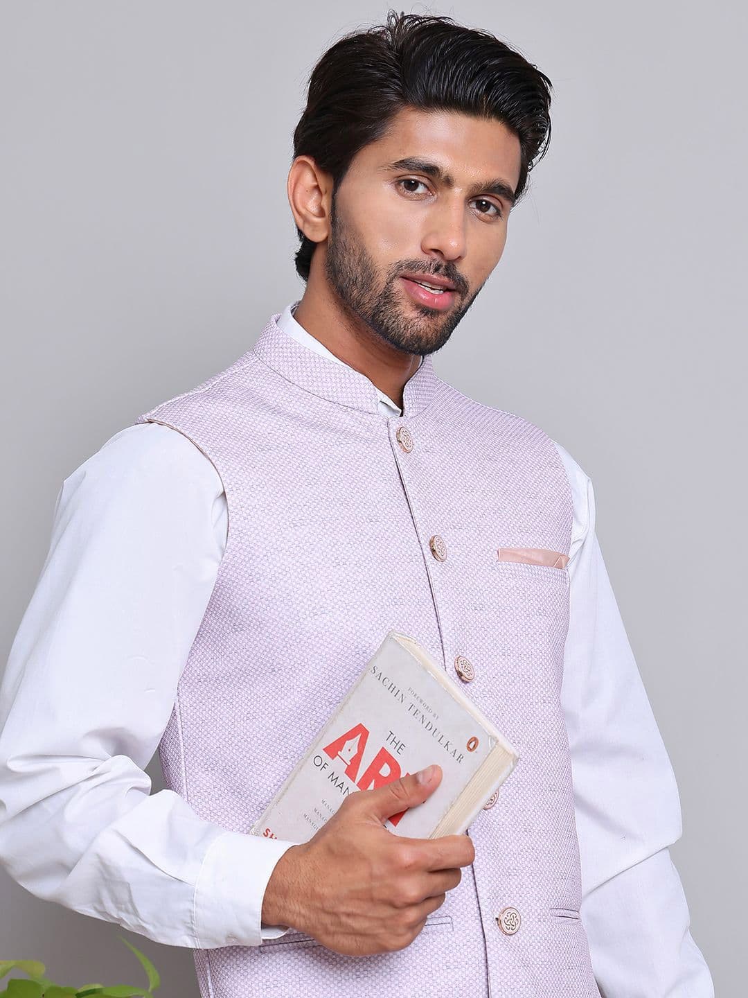 Jompers Men Woven Design Nehru Jacket - view 1