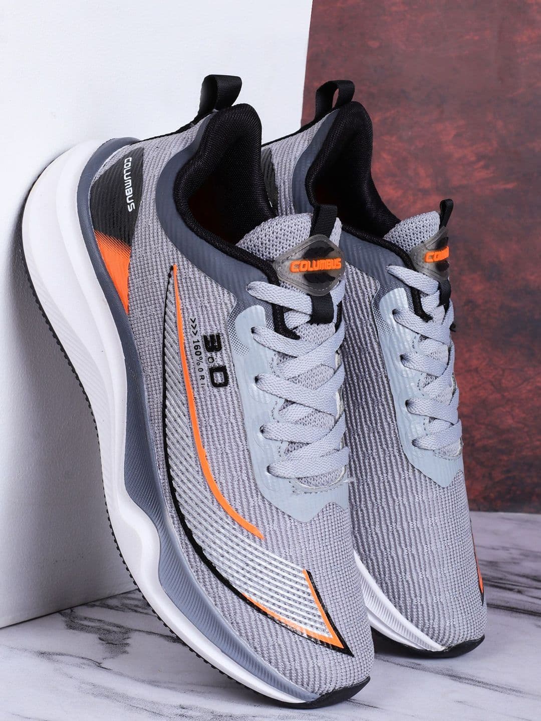 Columbus Men Lace-Ups Mesh Running Non-Marking Shoes - view 1