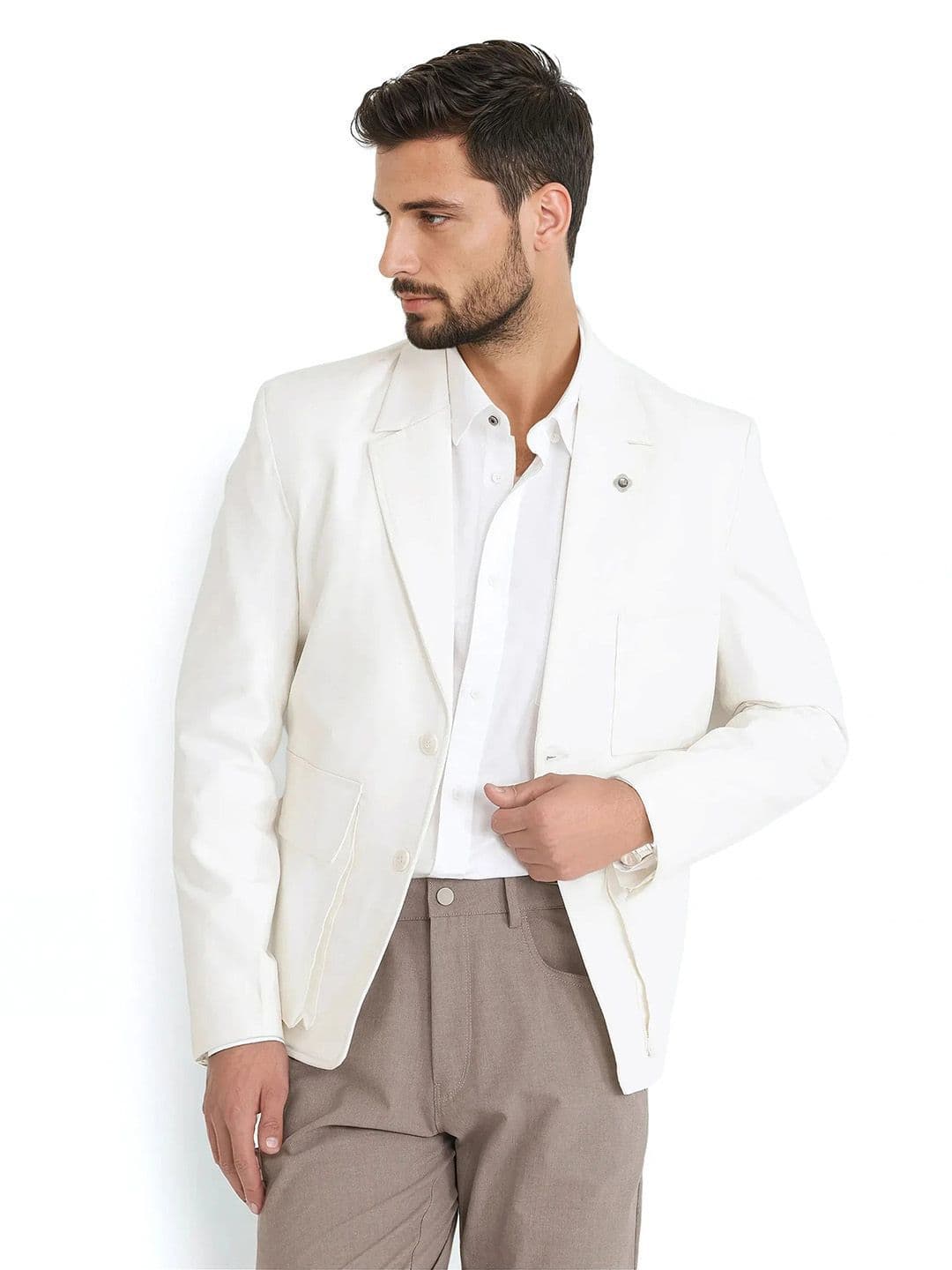 RARE RABBIT Men Lapel Collar Solid Casual Tailored Jacket - view 1