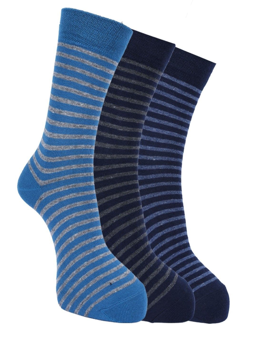 Force NXT Men Pack Of 3 Striped Calf-Length Socks - view 1