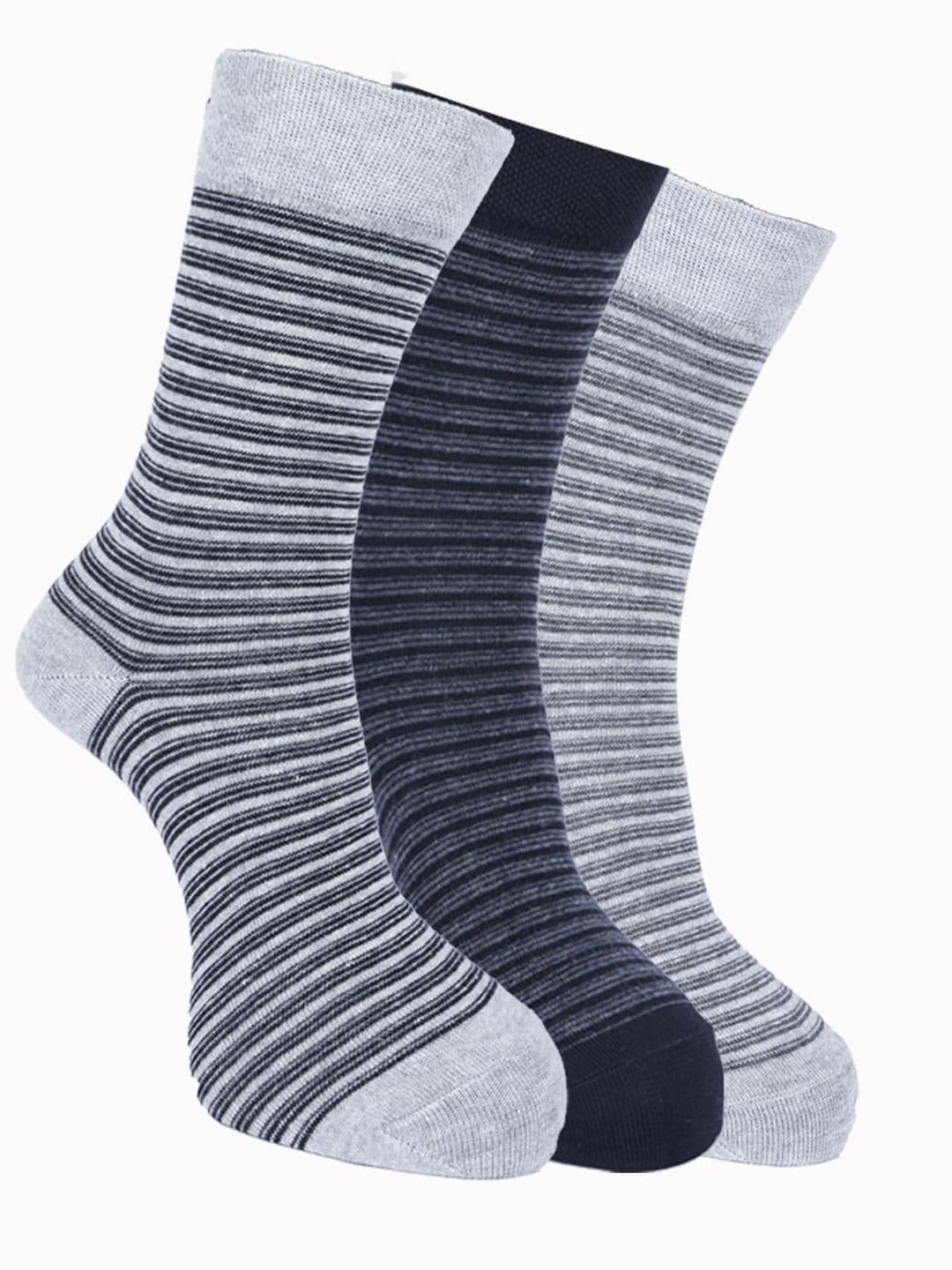 Force NXT Pack Of 3 Striped Cotton Calf-Length Socks - view 1