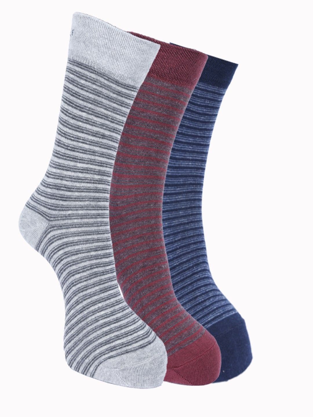 Force NXT Pack Of 3 Striped Cotton Ankle-Length Socks - view 1